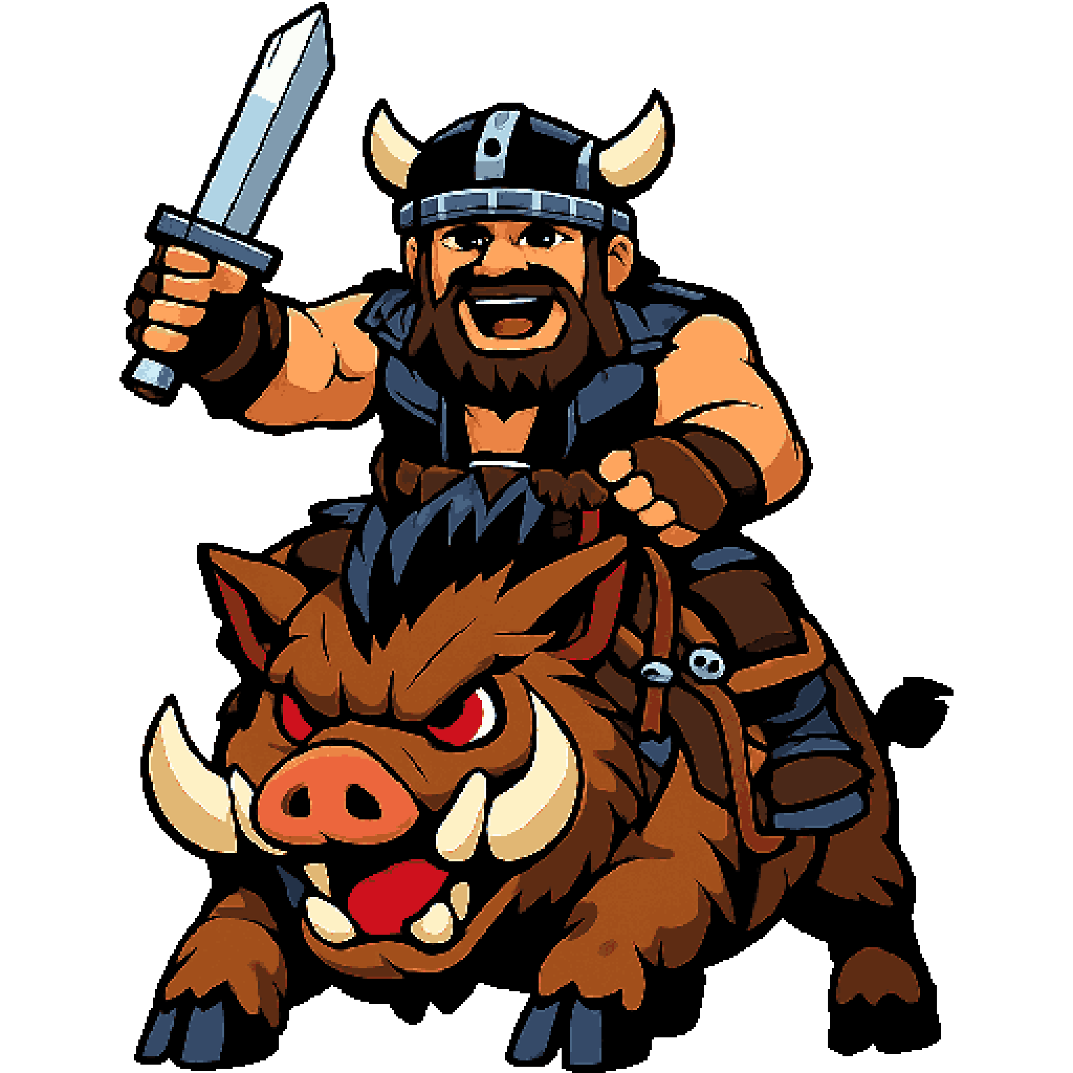Hog rider character pixel art