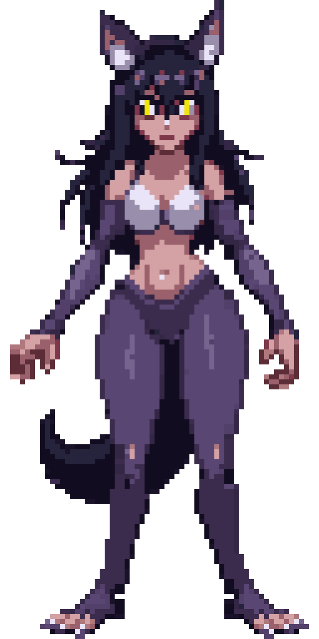 Female werewolf pixel art