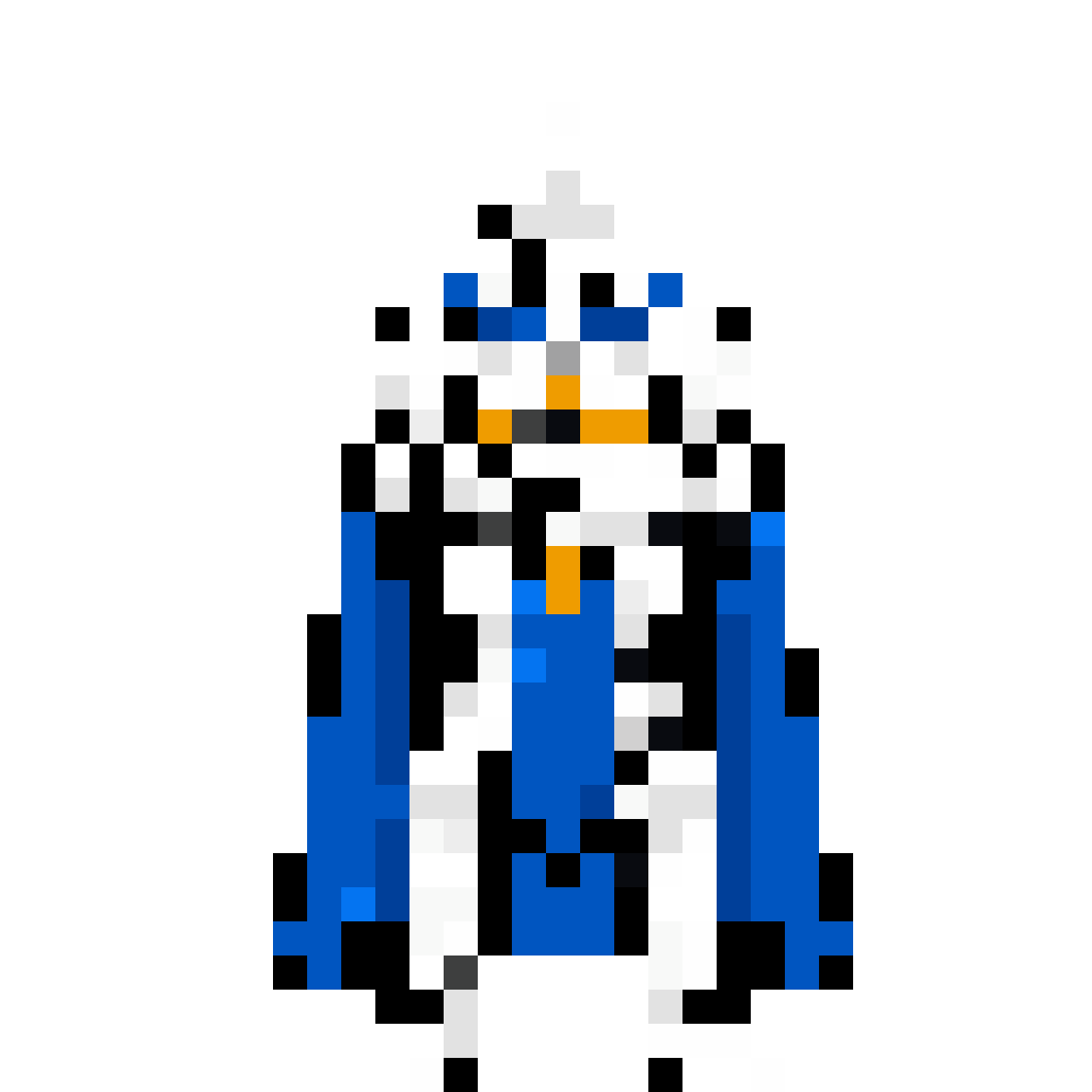 Medieval knight with sword pixel art