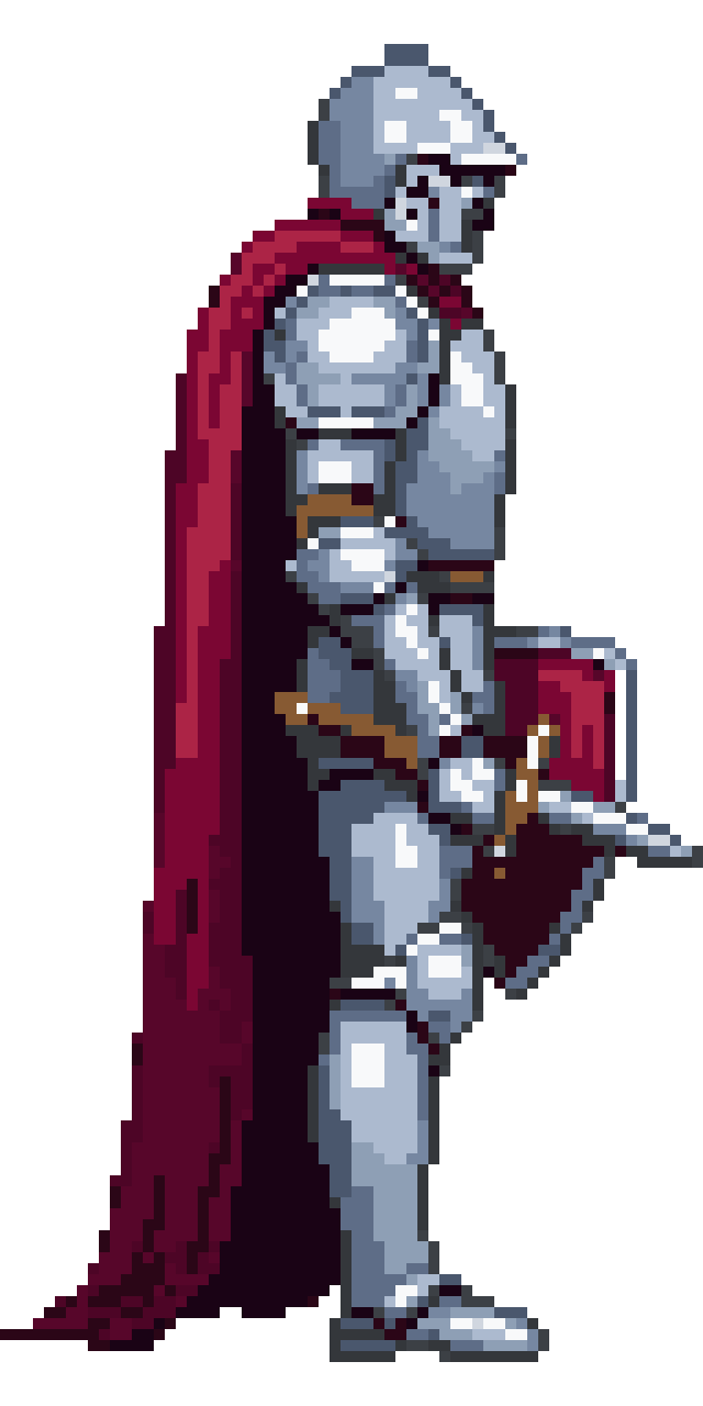 Medieval knight pixel art