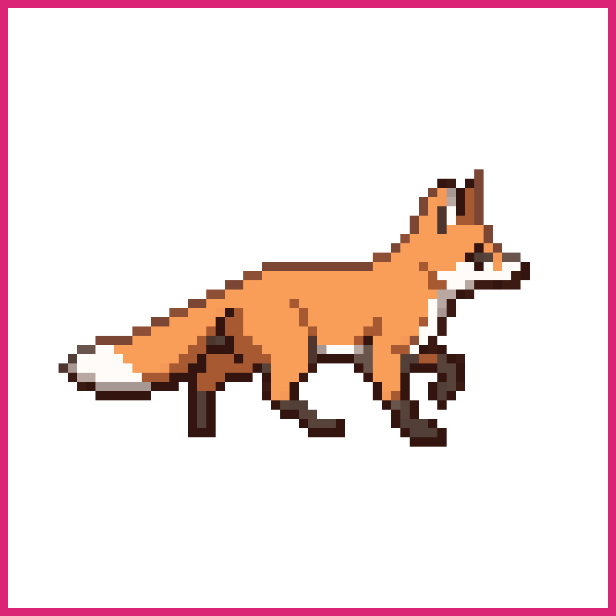 Smooth fox walking in different directions | Sprite-AI