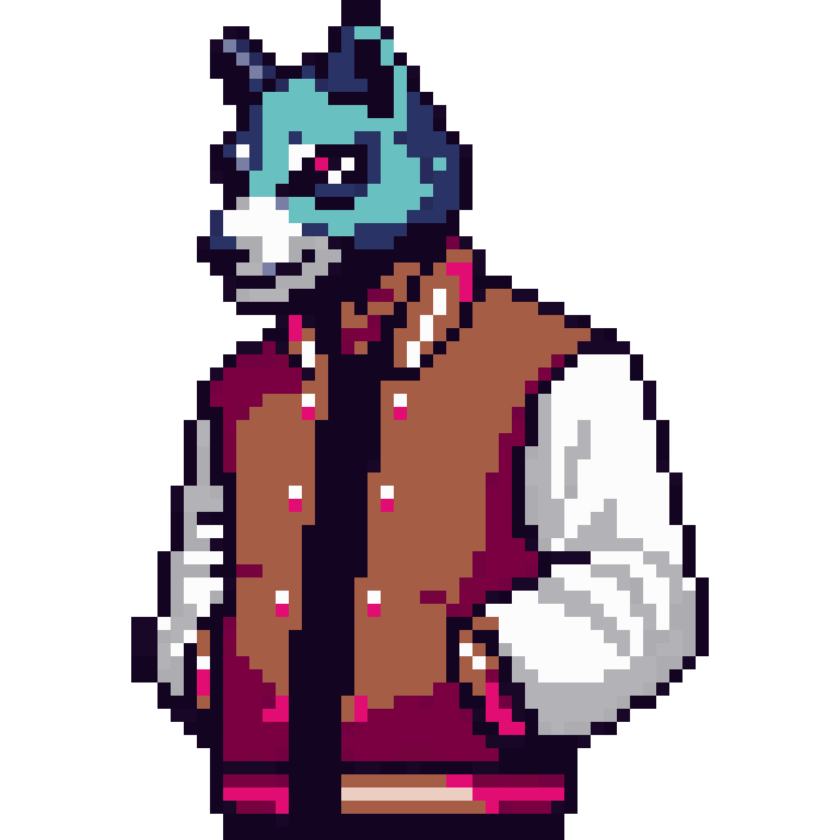 Animal mask man pixel art