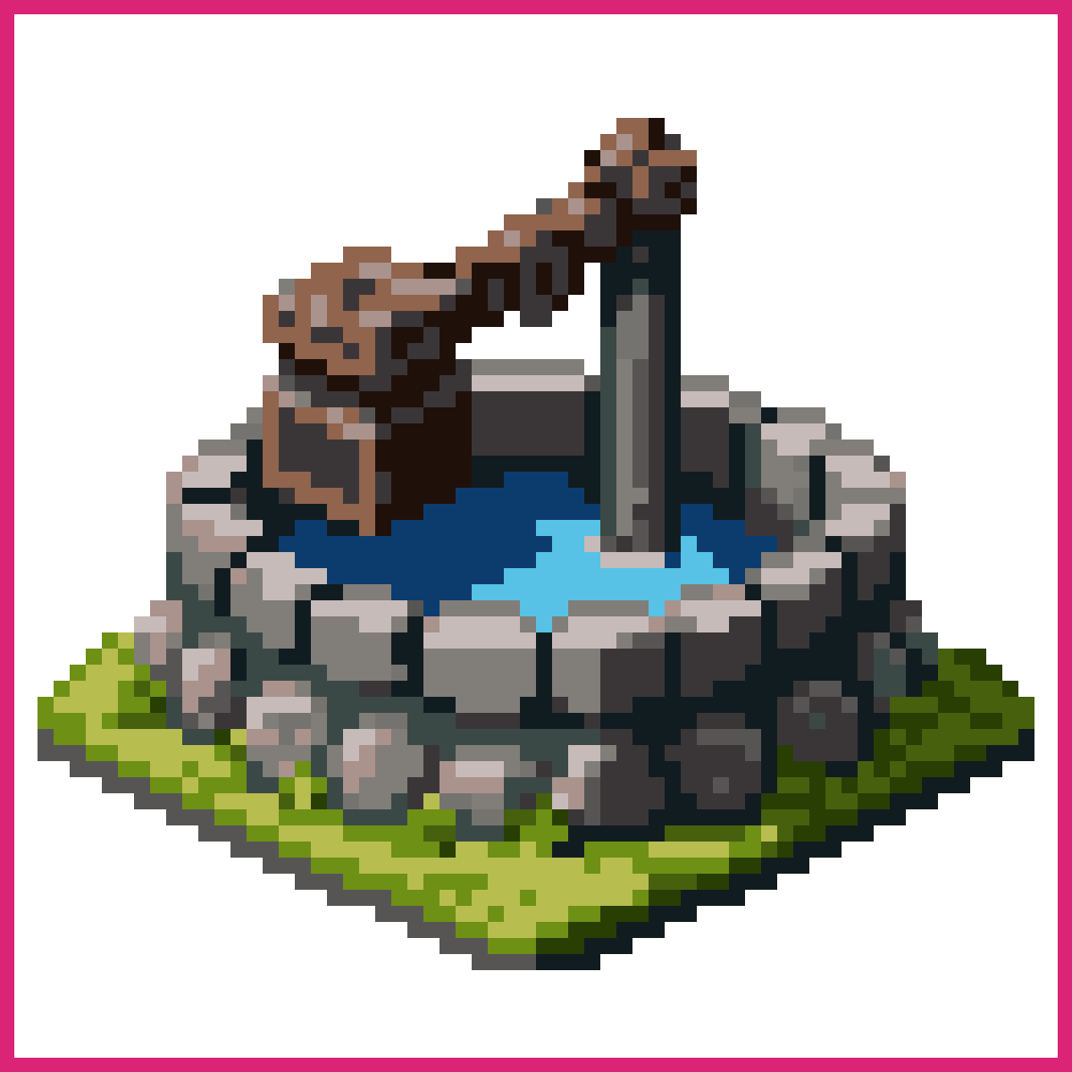 Dilapidated Water-Filled Well | Sprite-AI