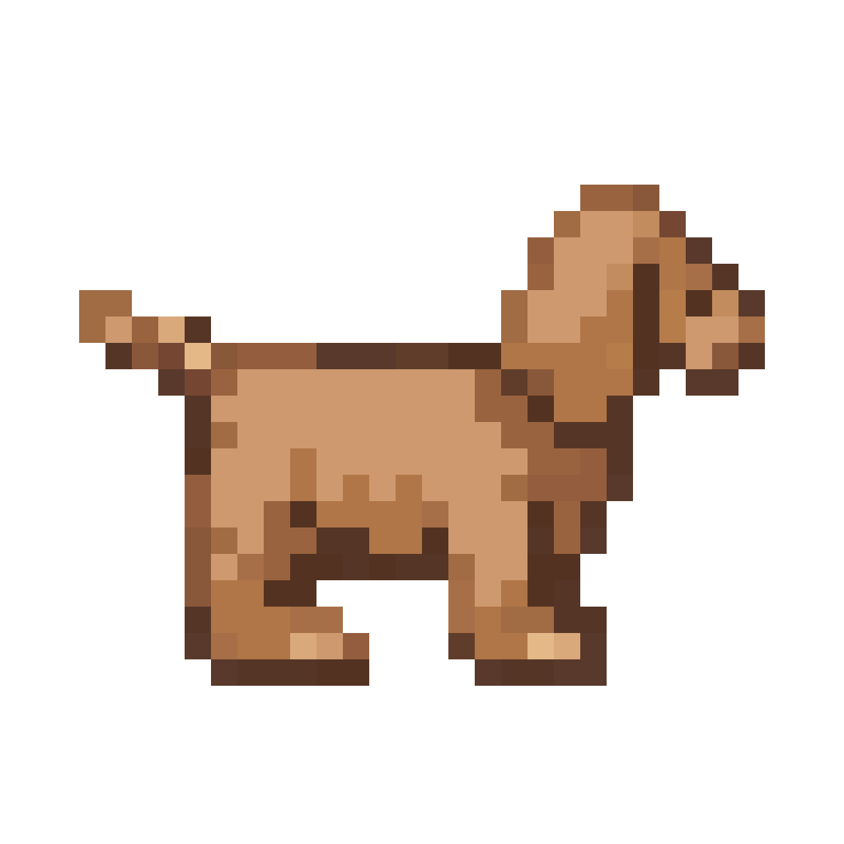 Brown dog pixel art