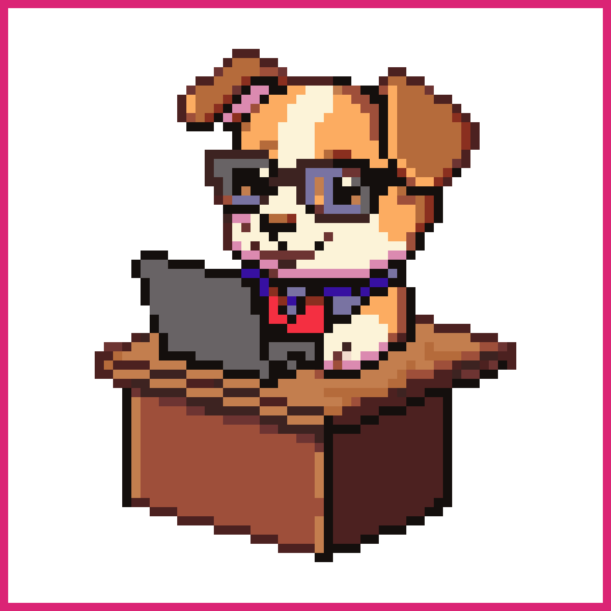 Cute dog in reporter outfit | Sprite-AI