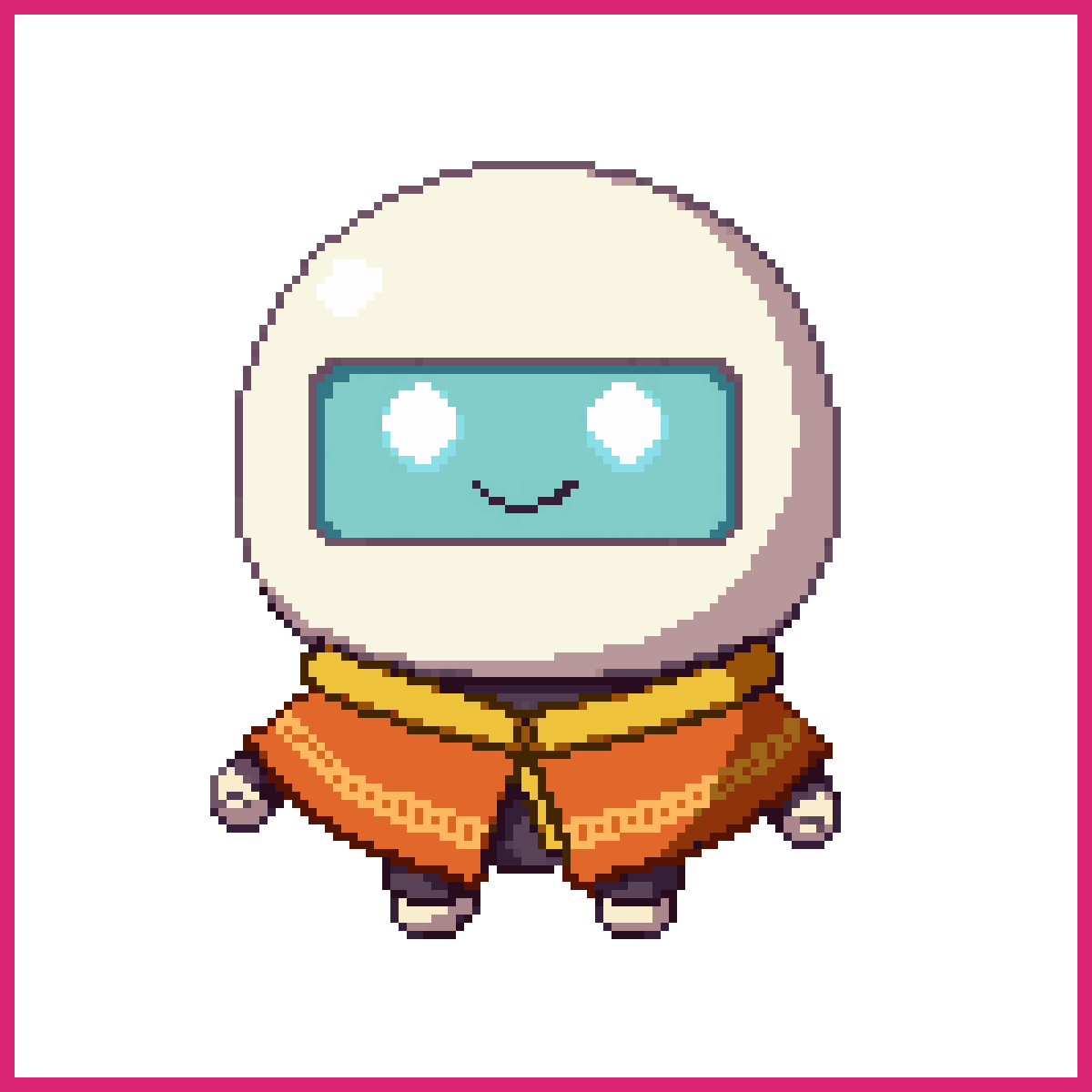 cute round white robot Catu | Sprite-AI