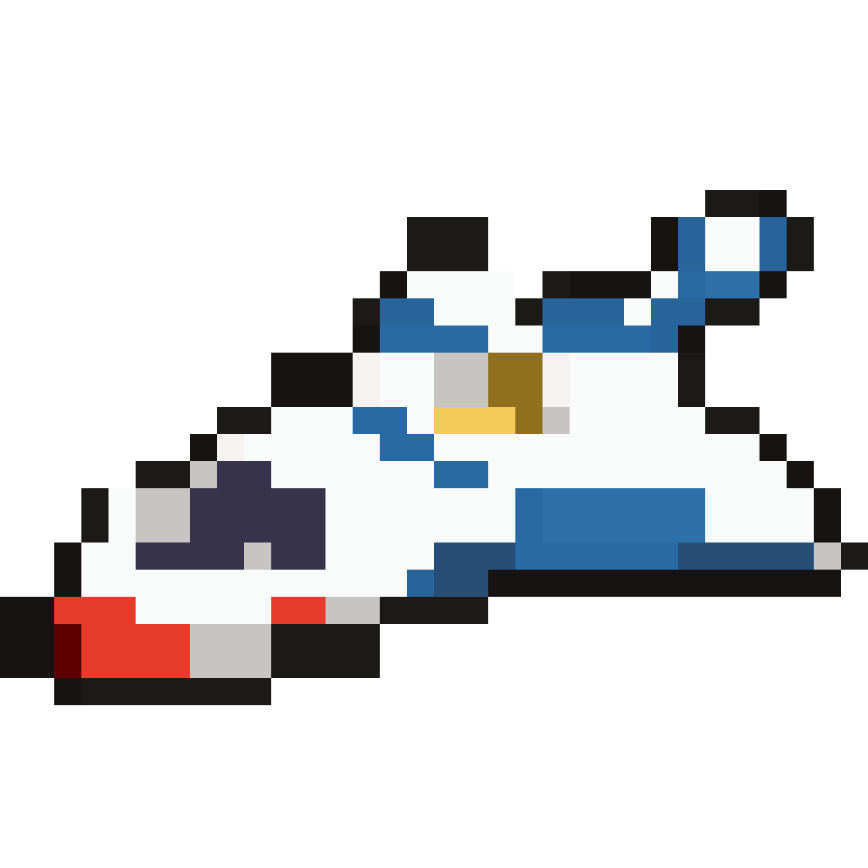 White space fighter pixel art