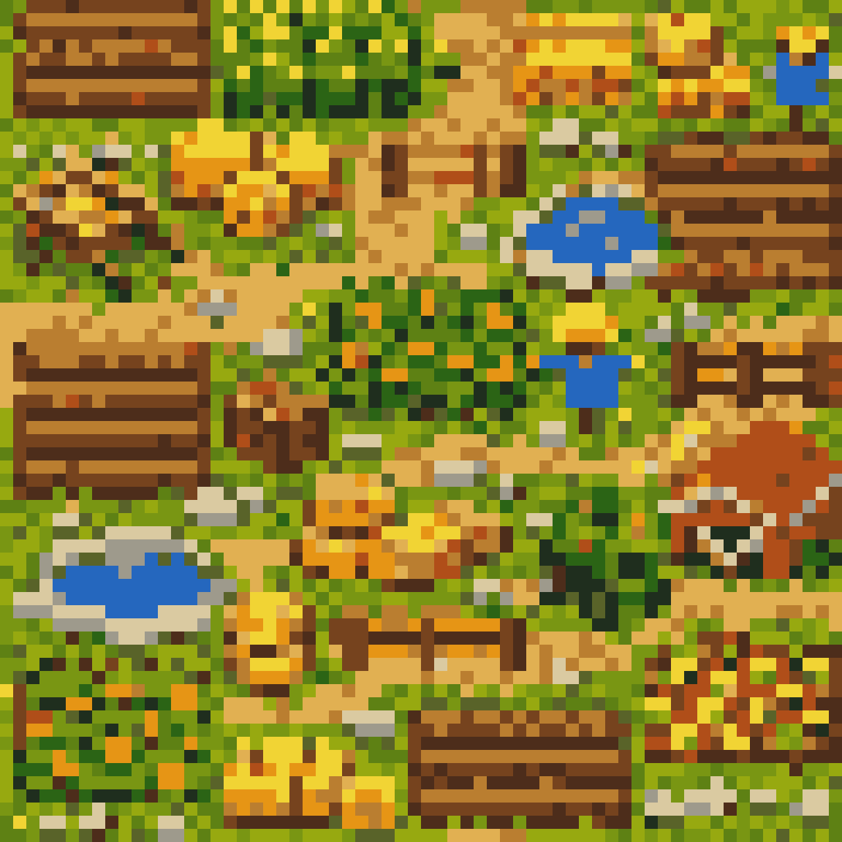 Tileset for Farmland pixel art