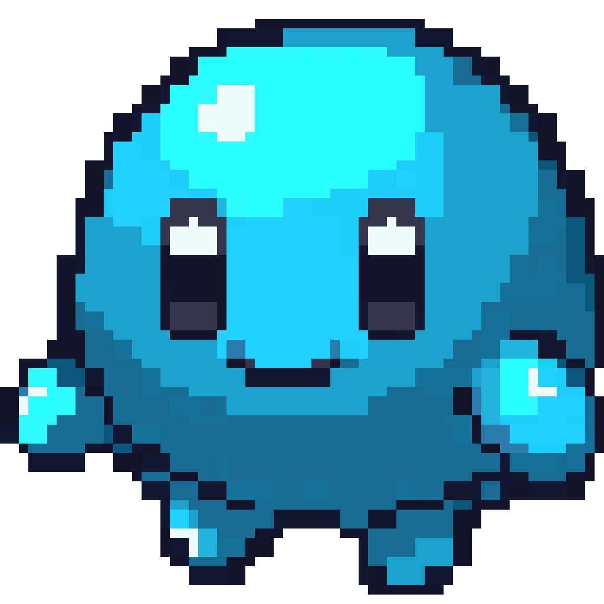 Chibi cell-inspired character pixel art