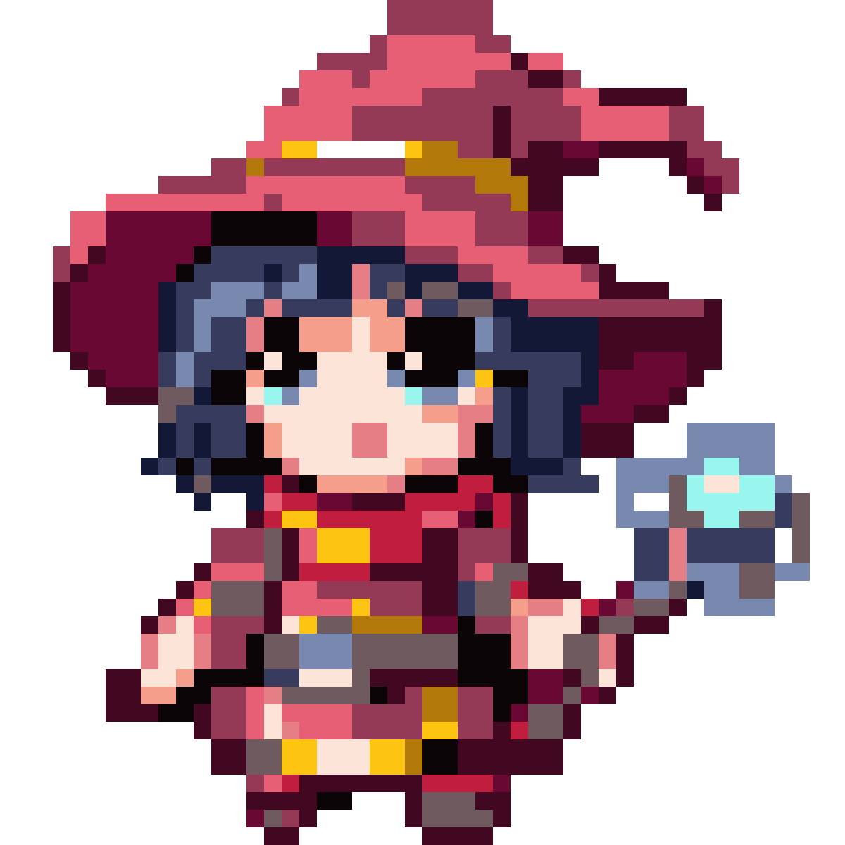 Cute fantasy RPG character pixel art