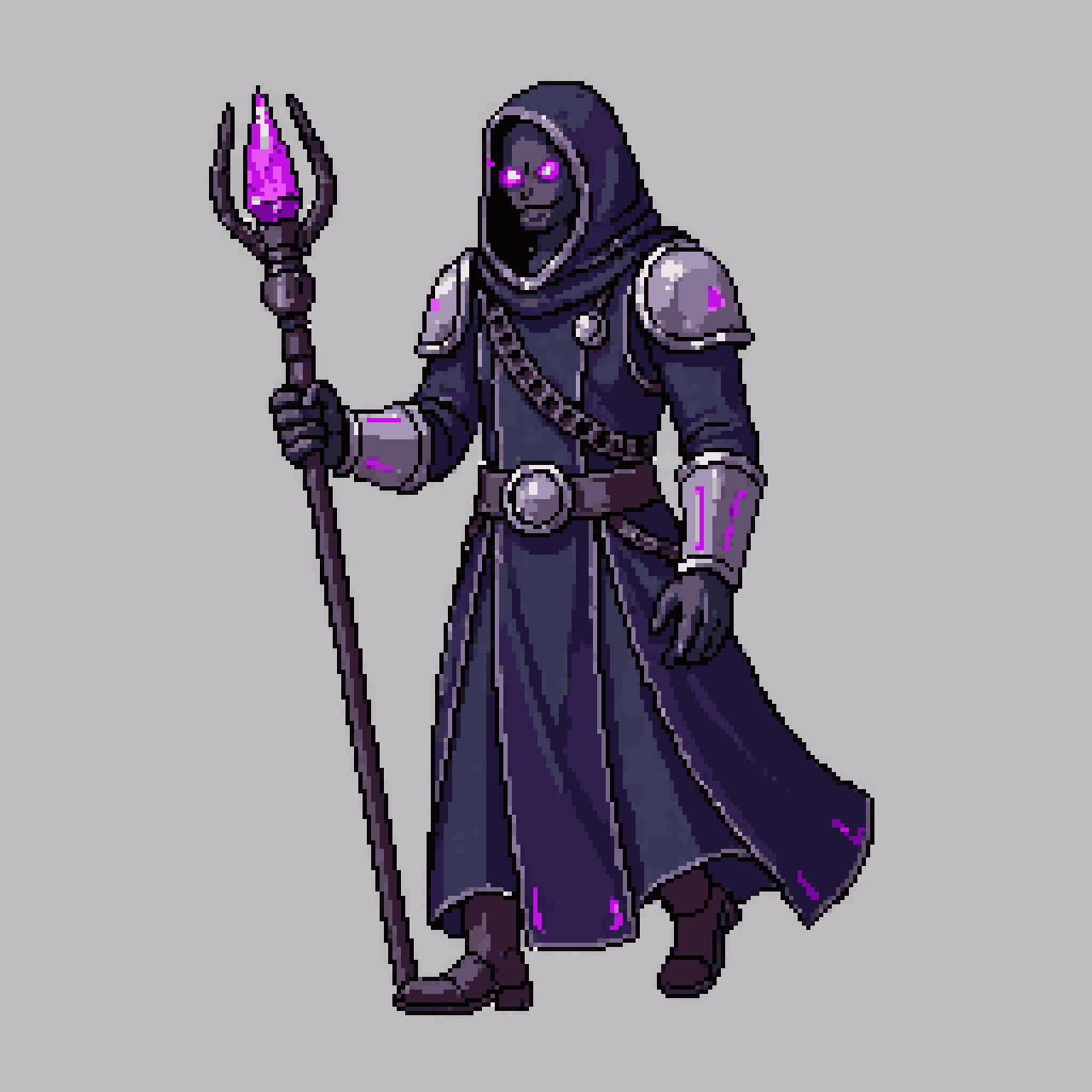 Dark sorcerer pixel art