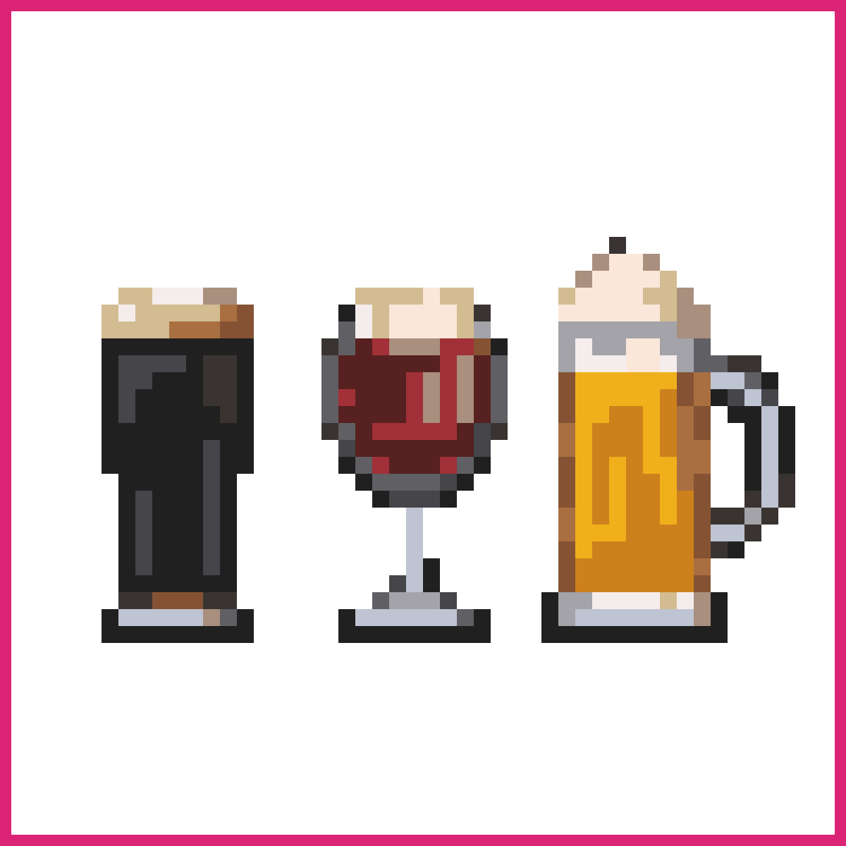 three types of beer glasses | Sprite-AI