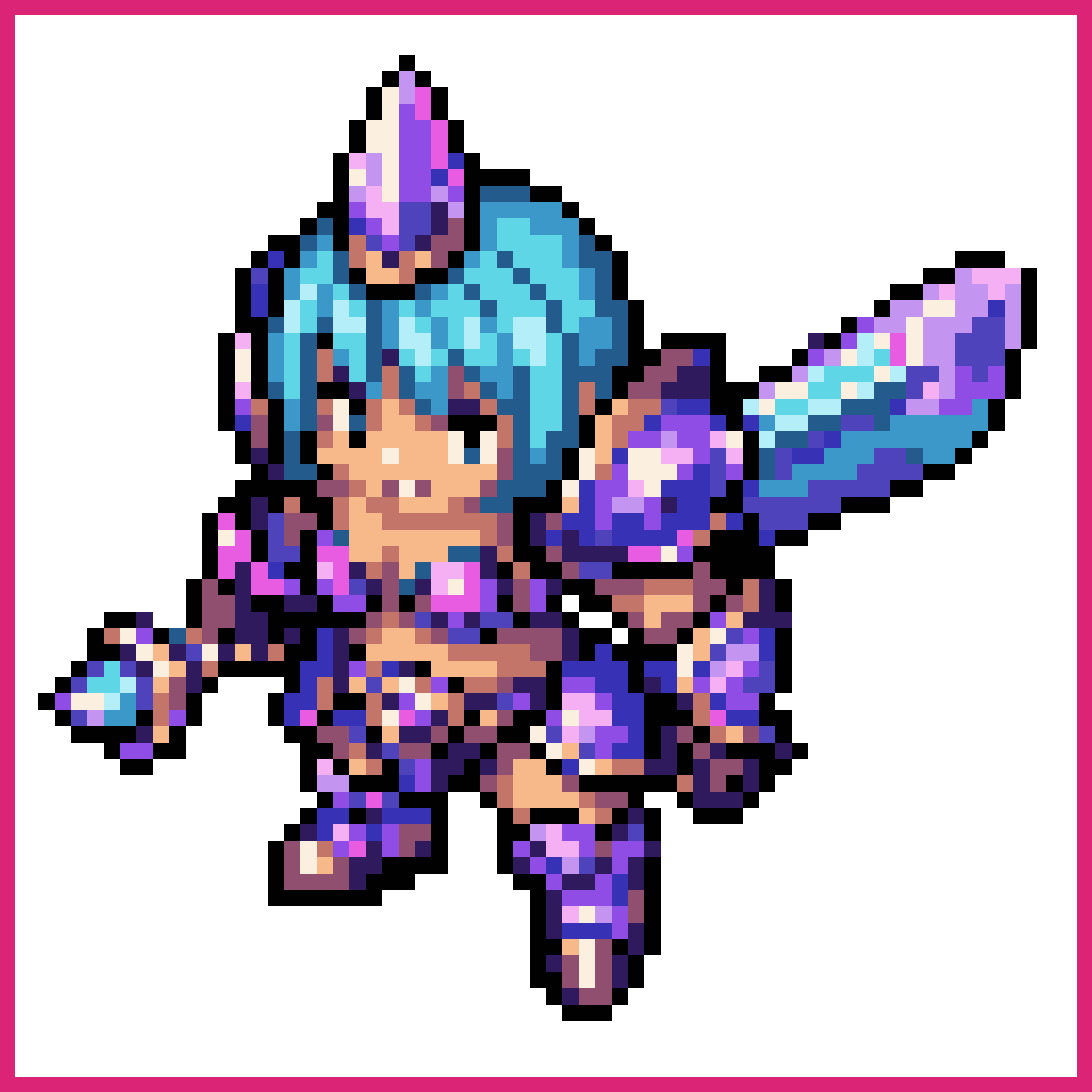 Crystal Brave from FFXIV in River City Ransom S... | Sprite-AI