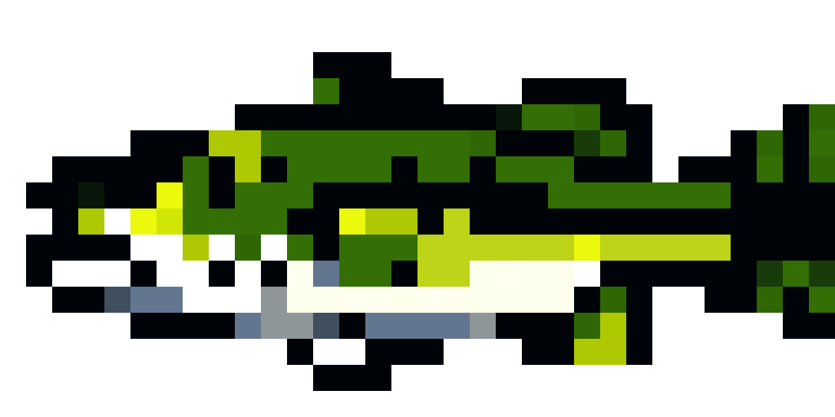 Largemouth bass pixel art