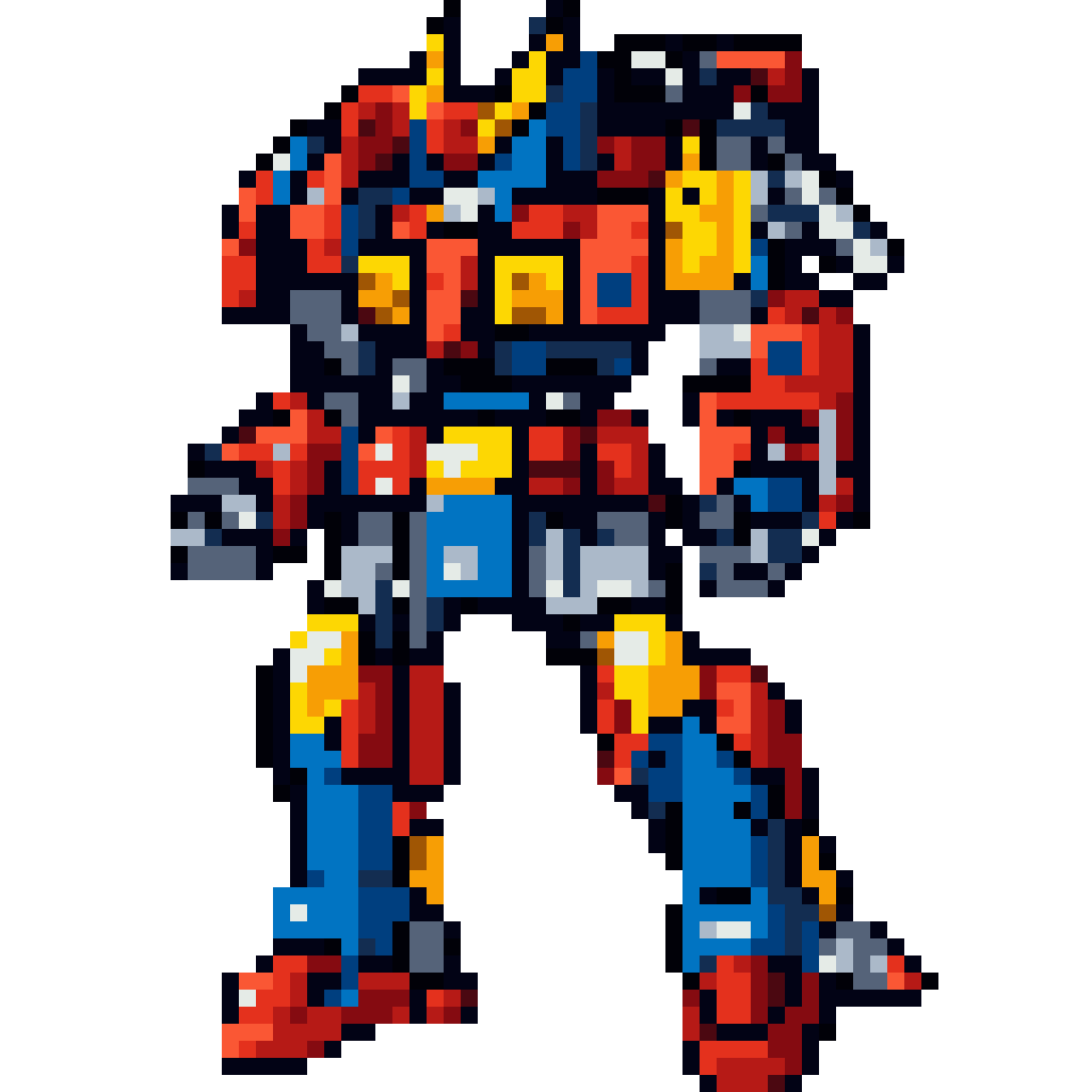 robot, black and white pixel art