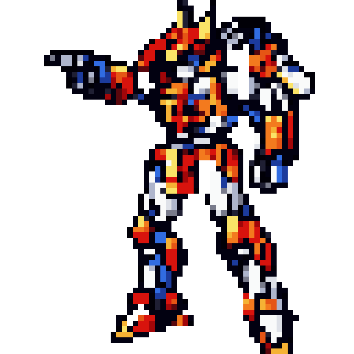 pointing robot pixel art