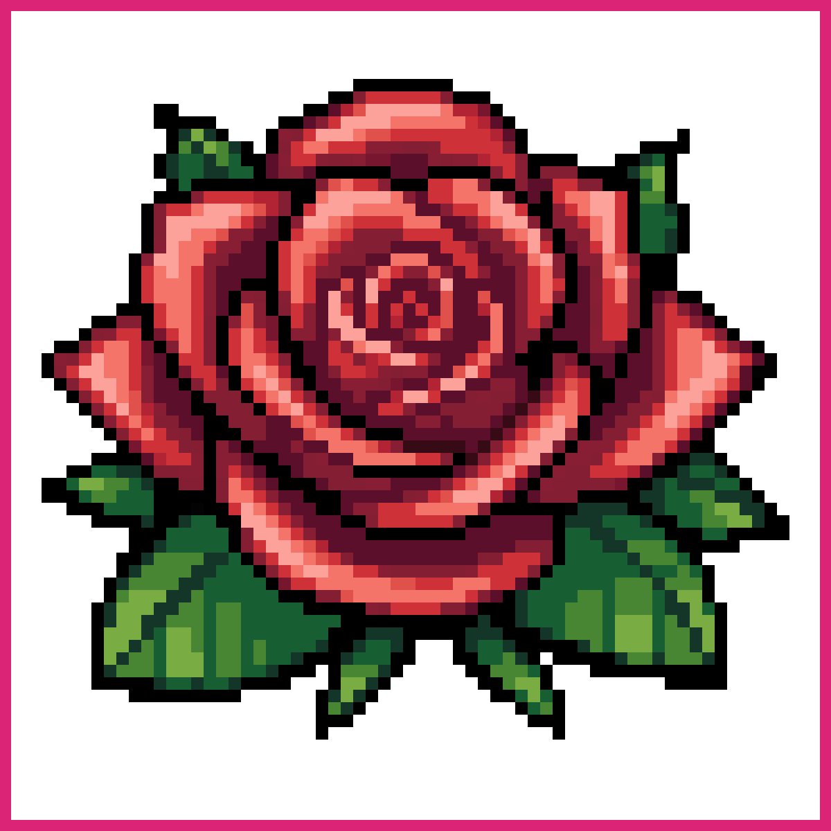 basic pixel art rose | Sprite-AI