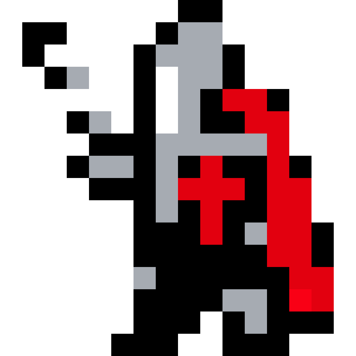 medieval knight with silver armor, pixel art