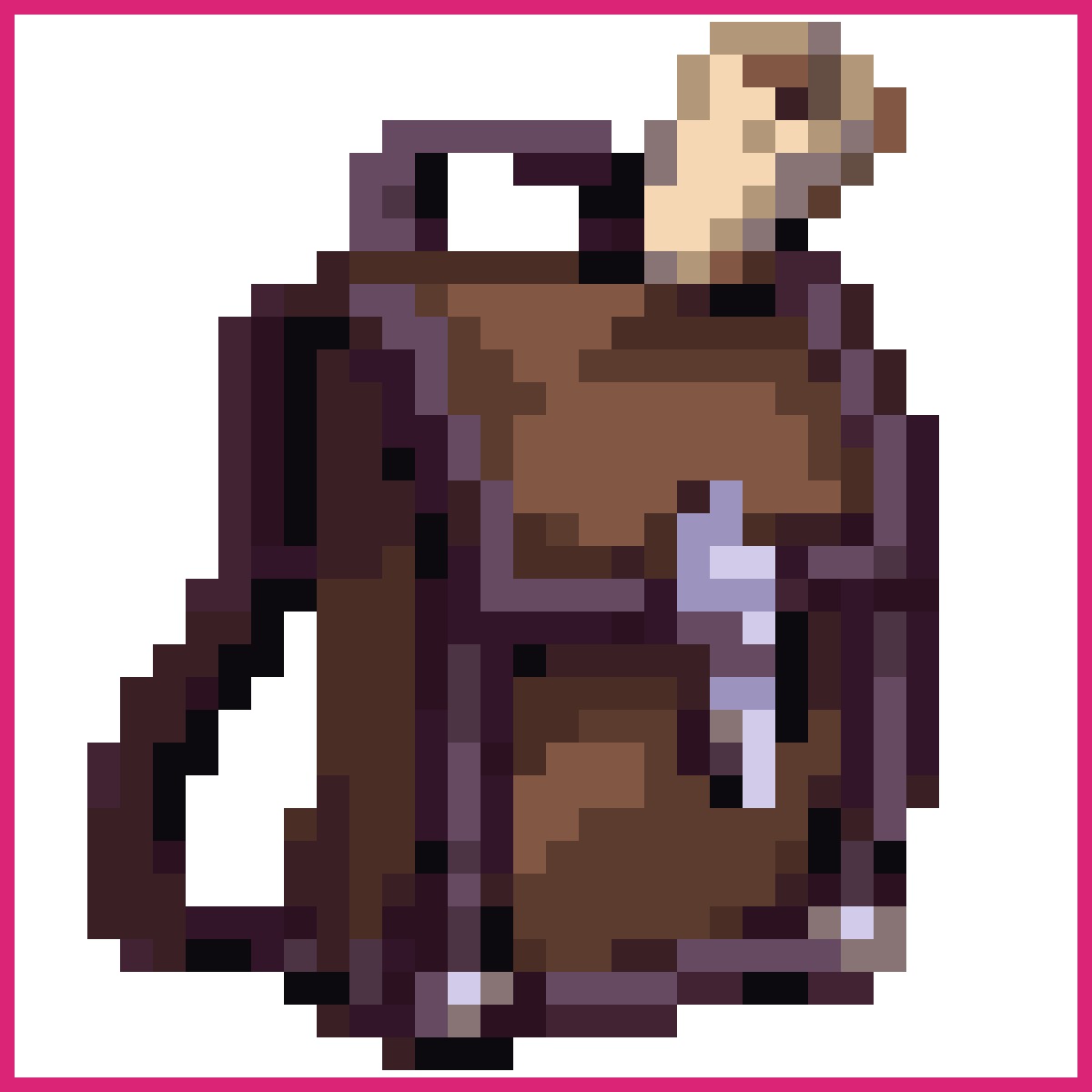 adventurer's backpack with dagger | Sprite-AI