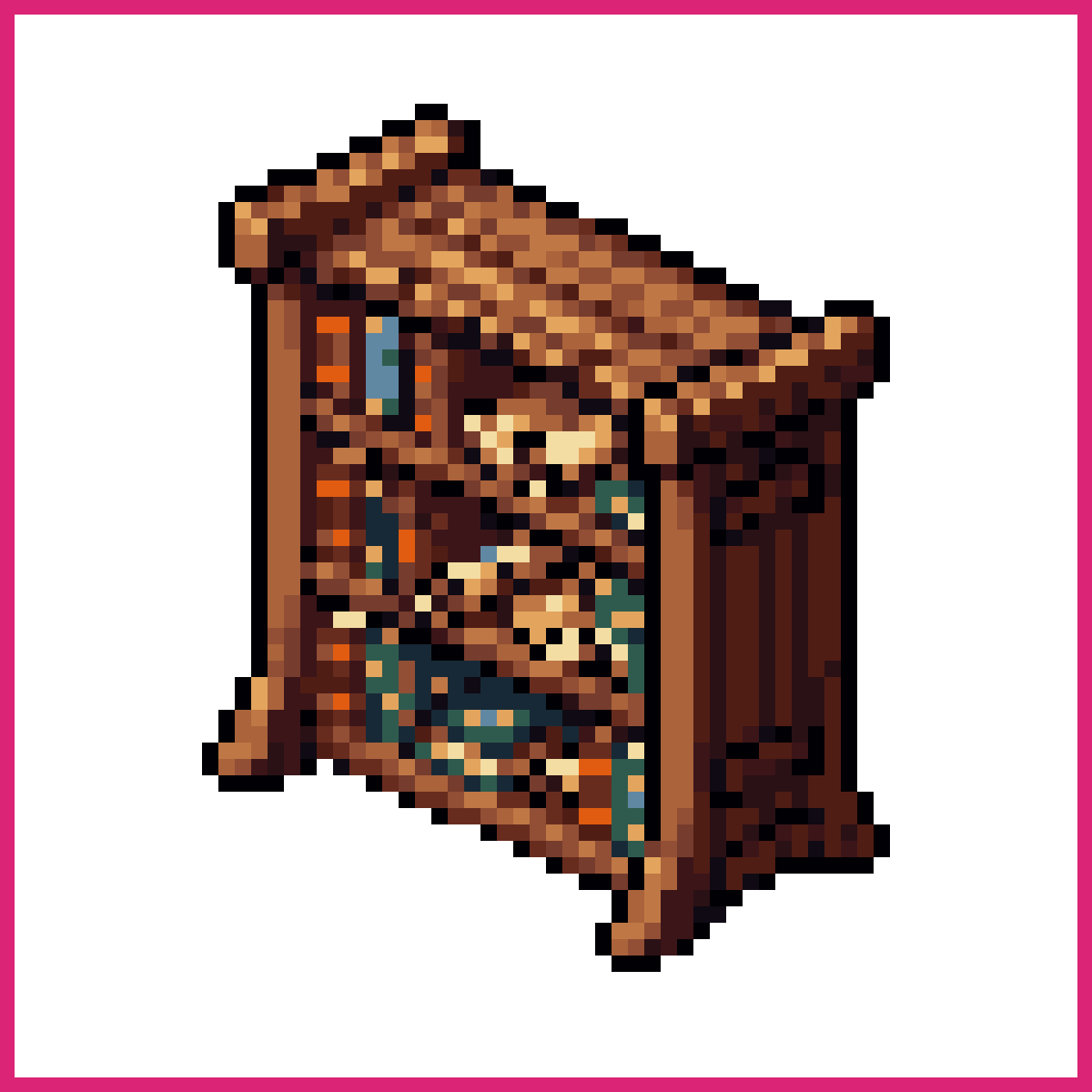 Wooden Bookcase Pixel Art | Sprite-AI
