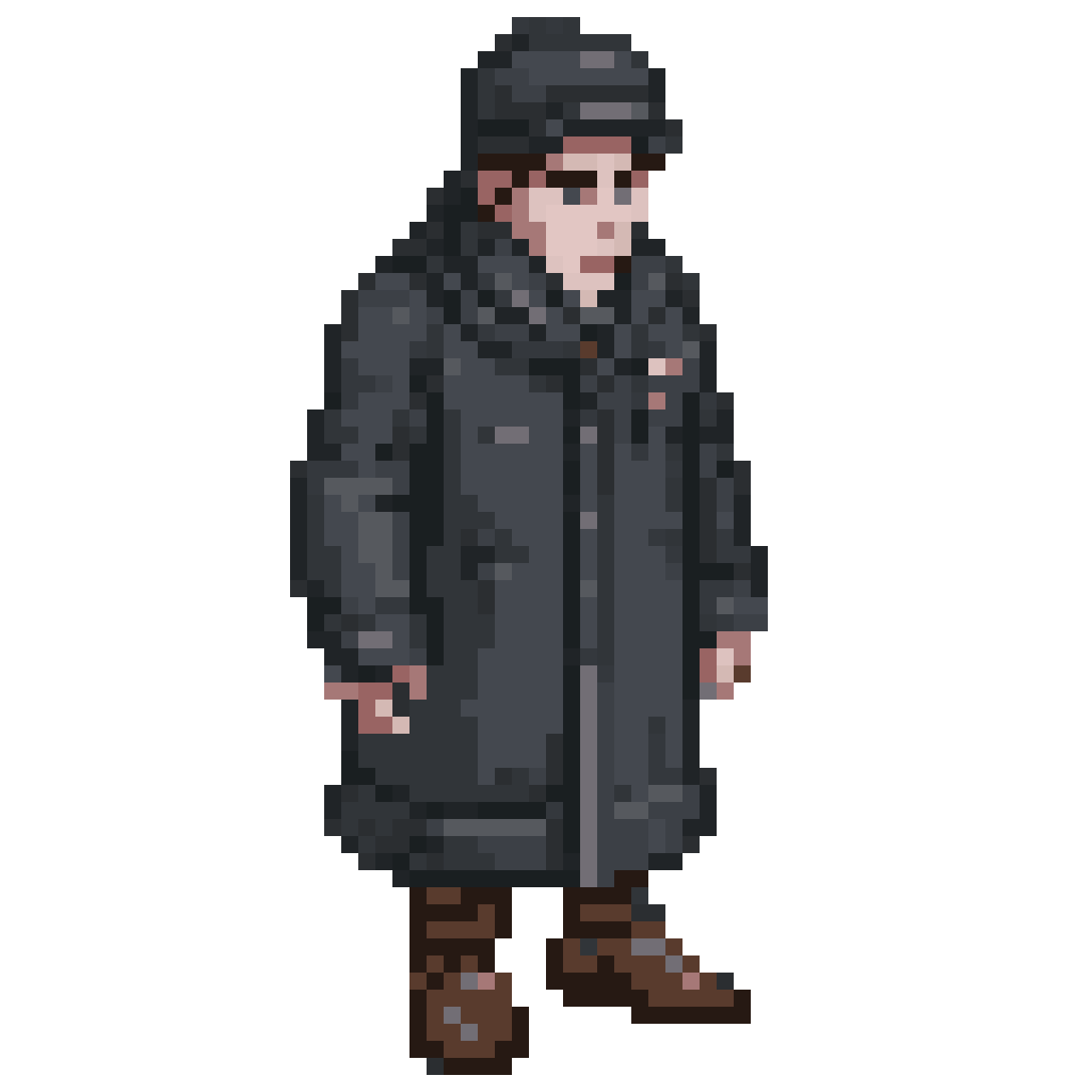 1920s Soviet Male Character pixel art