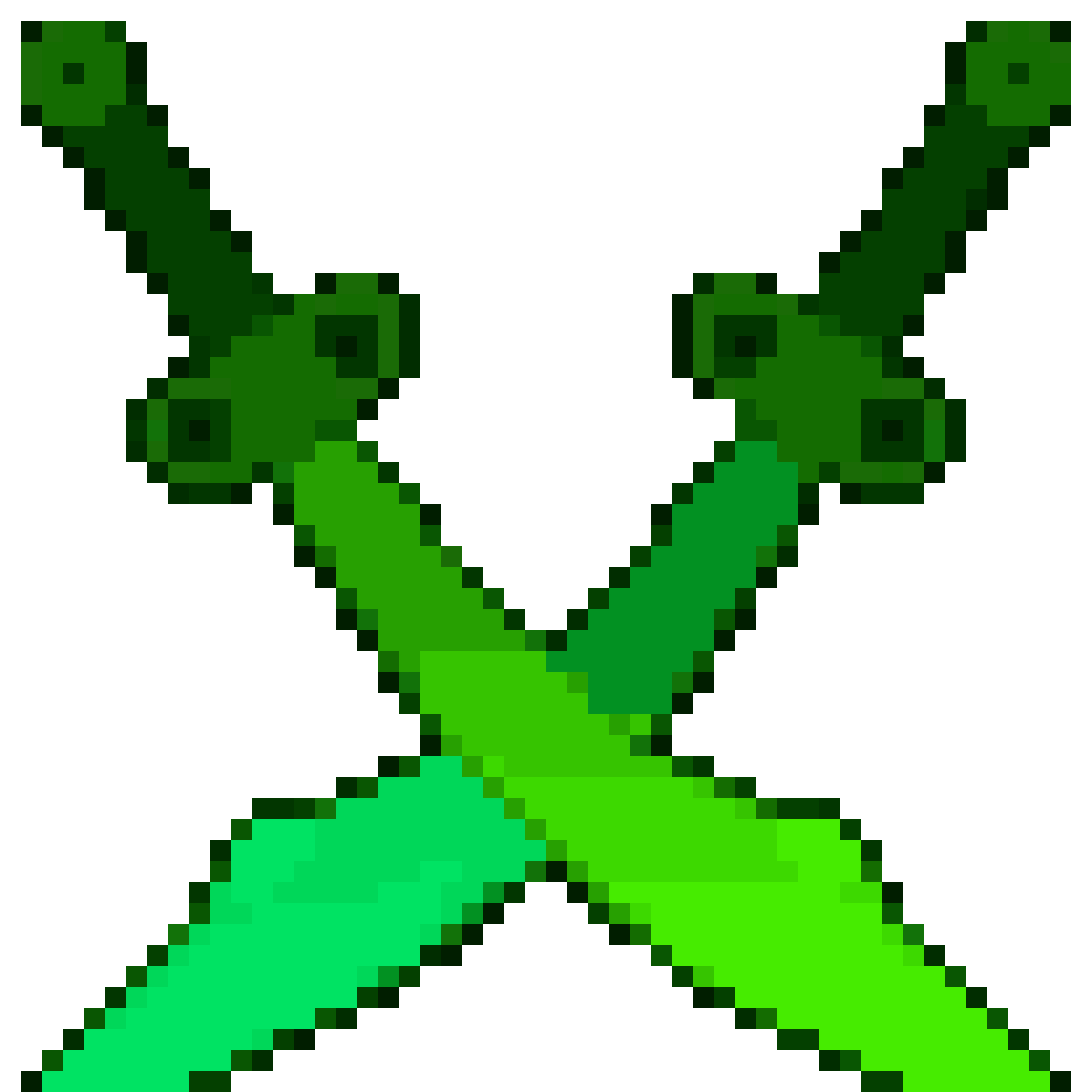 Crossed Dual Blades Sprite pixel art