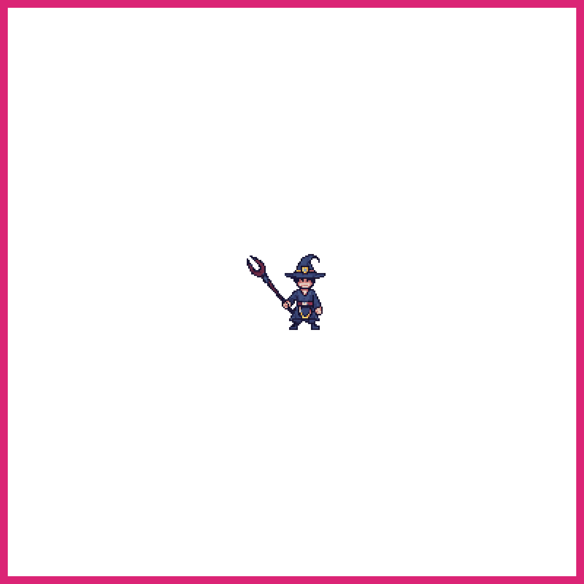 Wizard Ninja Character with Staff Katana | Sprite-AI