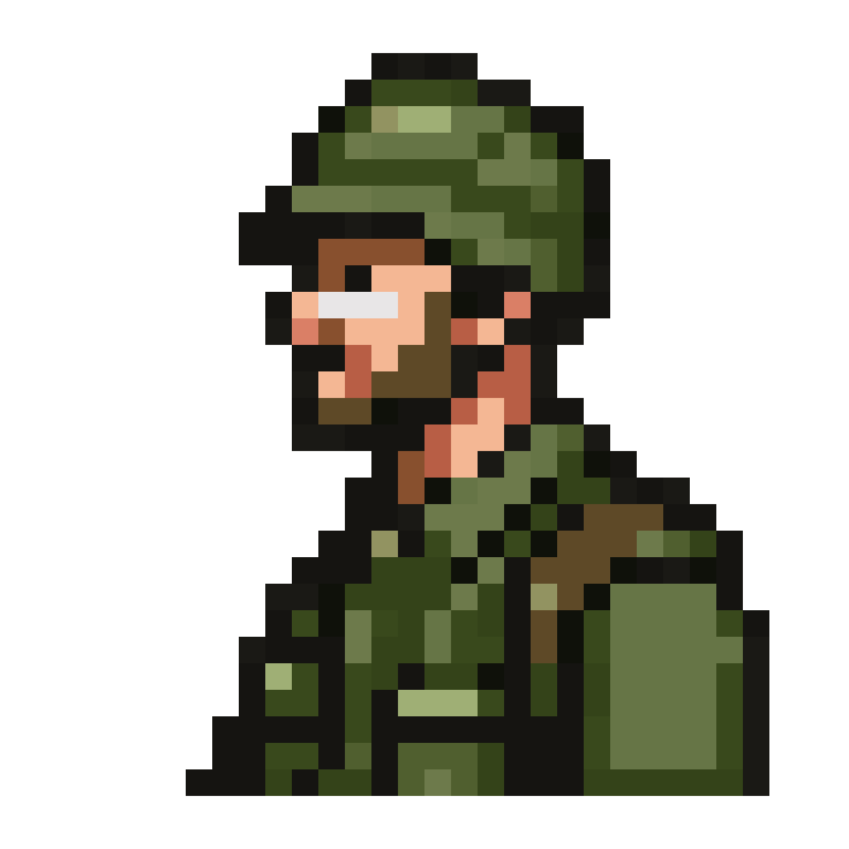 WW1 Soviet Soldier pixel art