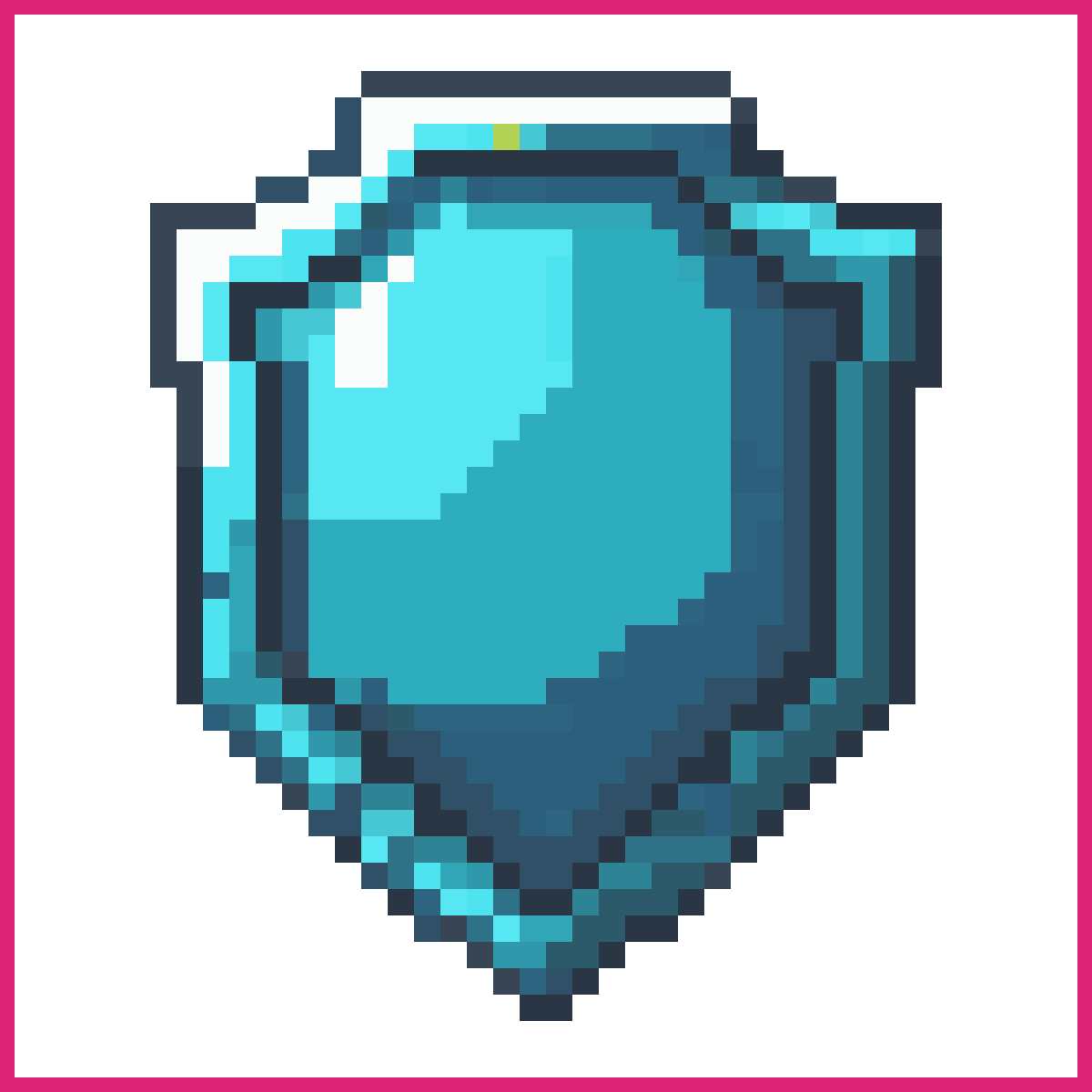 pixel art shield powerup cyan icon | Sprite-AI