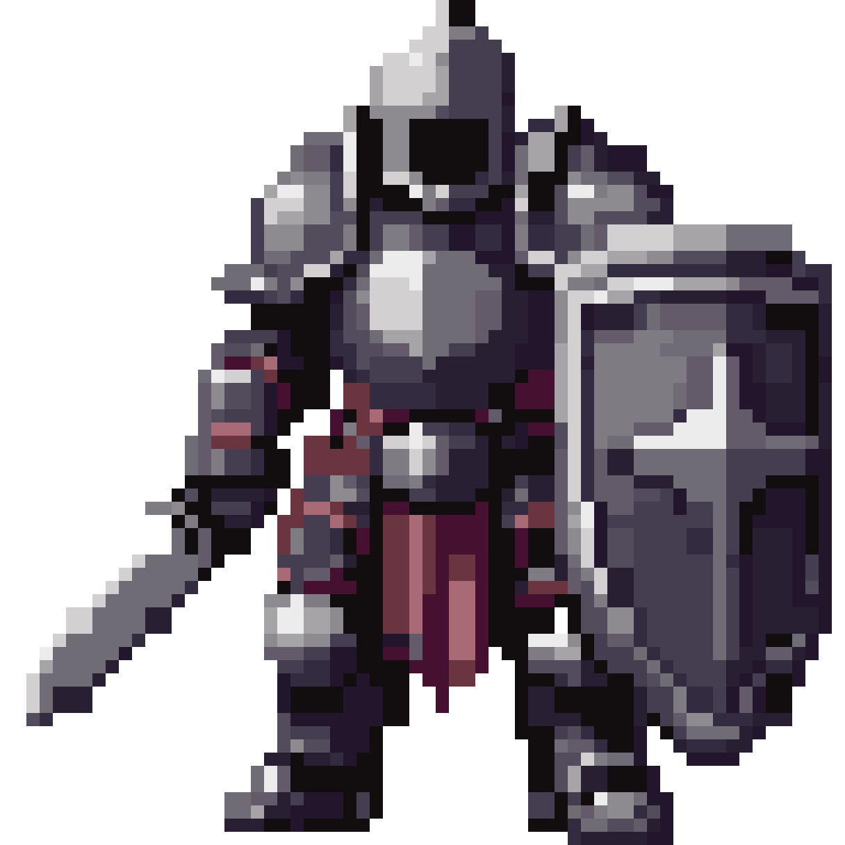 Fantasy knight tank pixel art