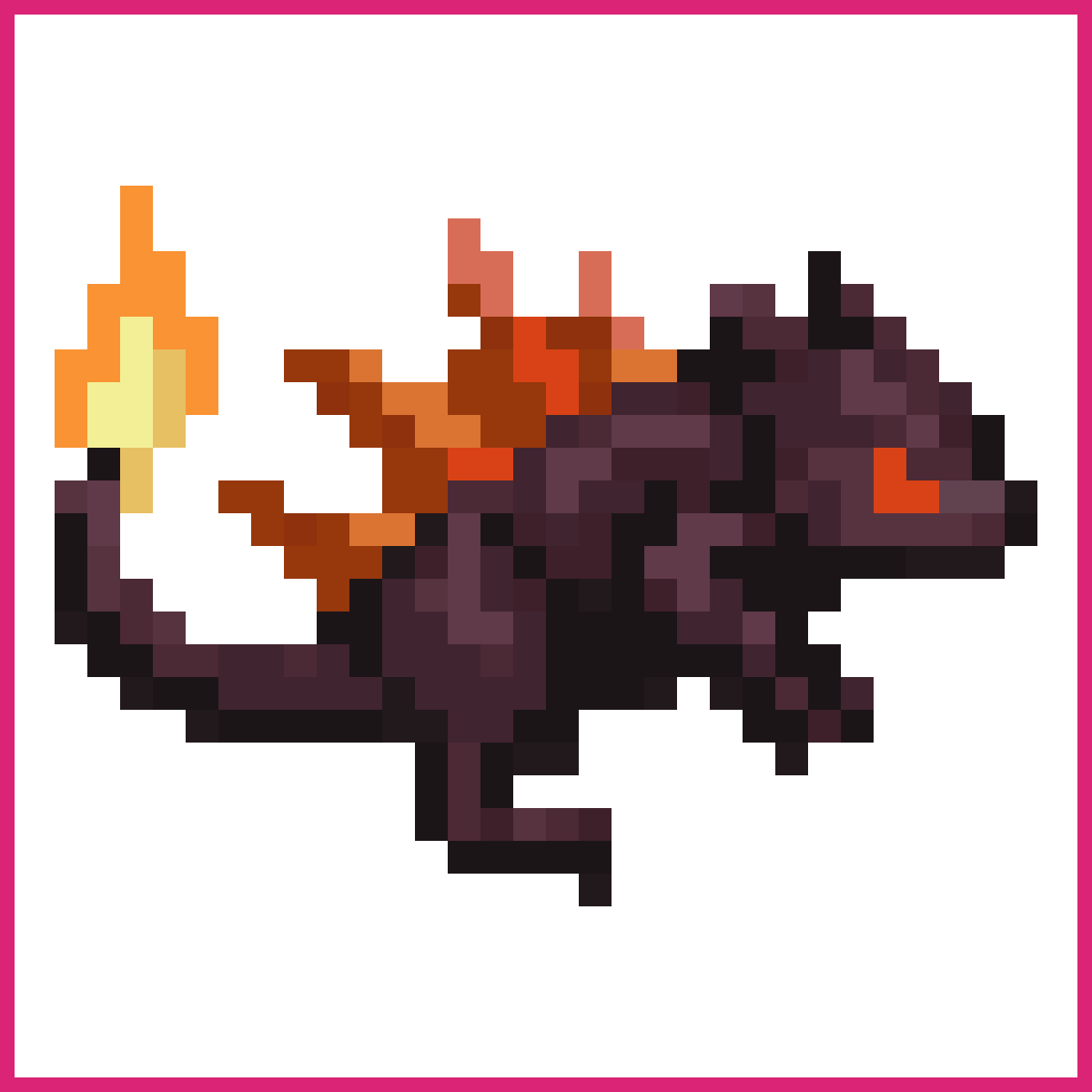 Tibia-style fire rat sprite | Sprite-AI