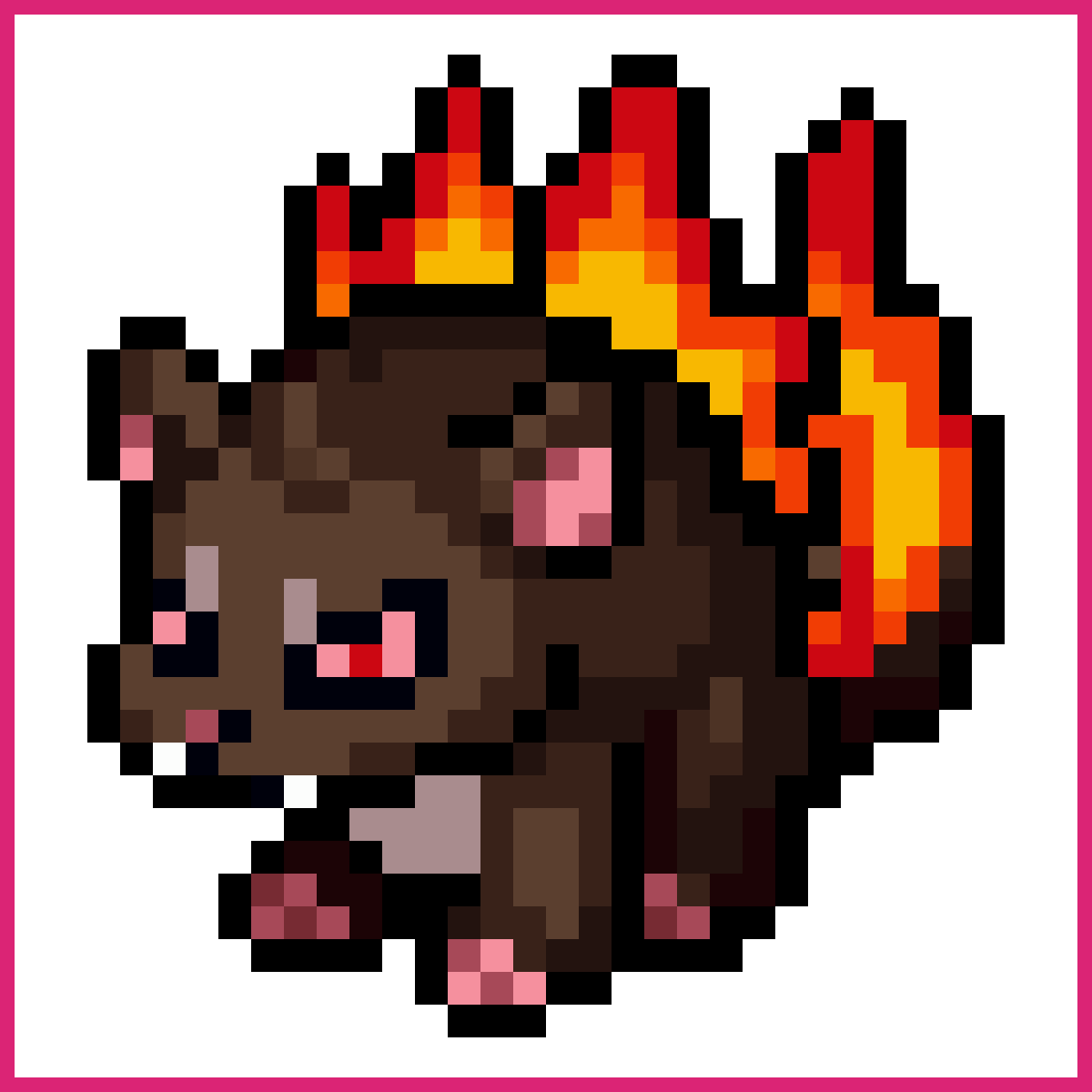 Tibia-style fire rat sprite | Sprite-AI
