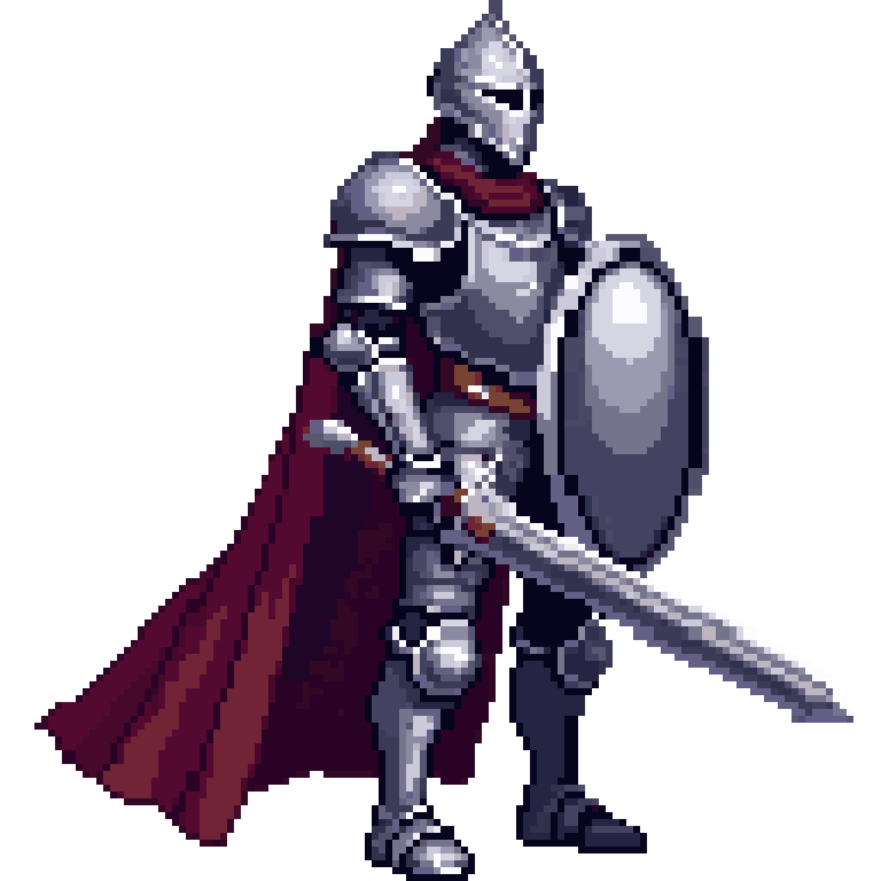 Medieval knight pixel art