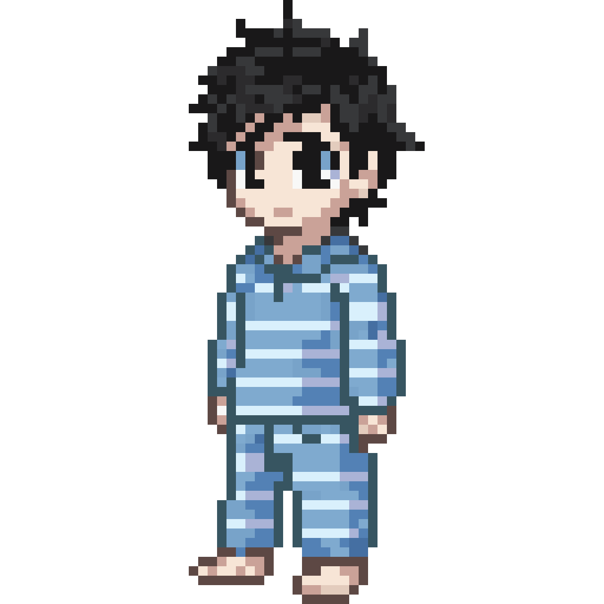 A teen male, 16-17, messy pixel art