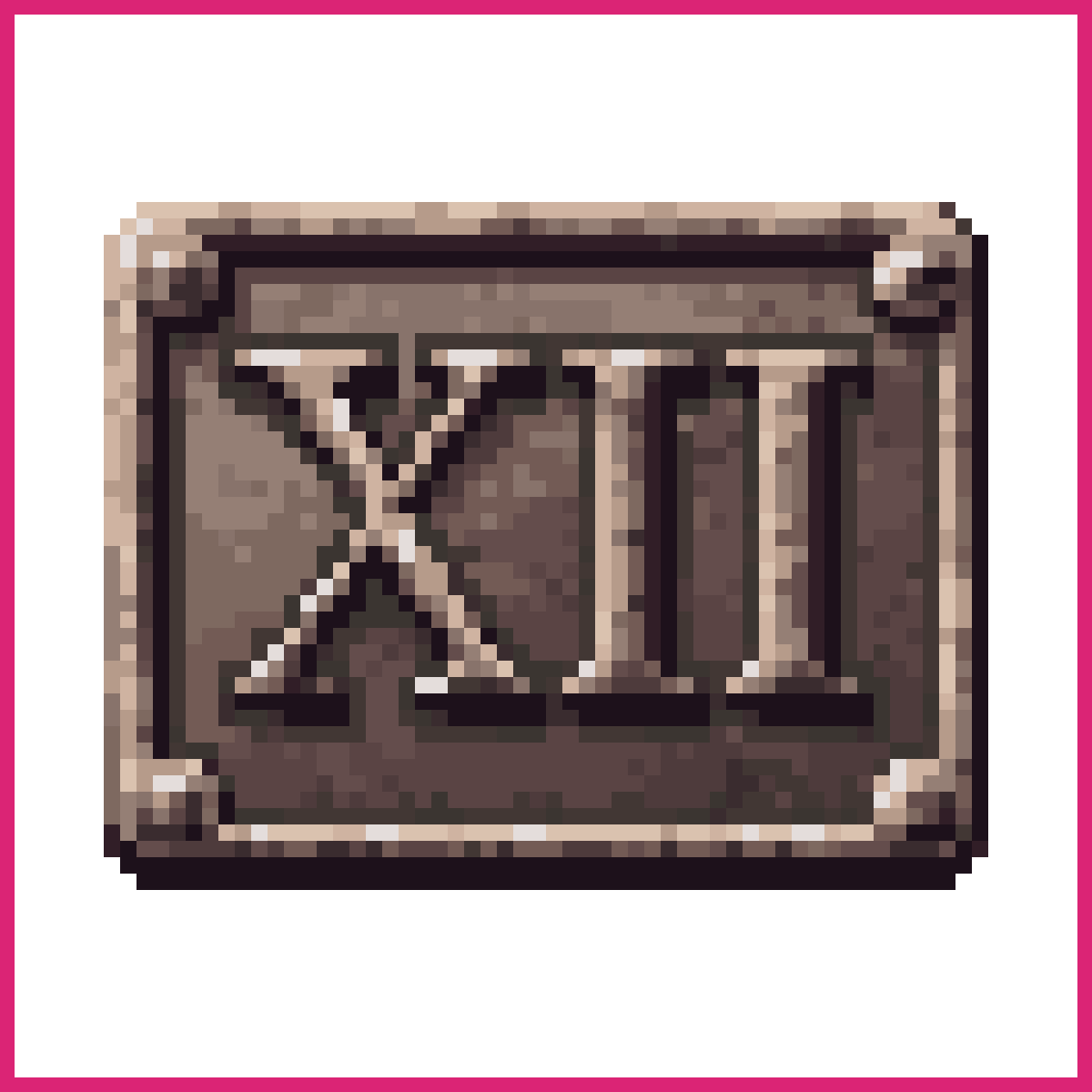 Old Metal Plate with Roman Numeral XIII | Sprite-AI