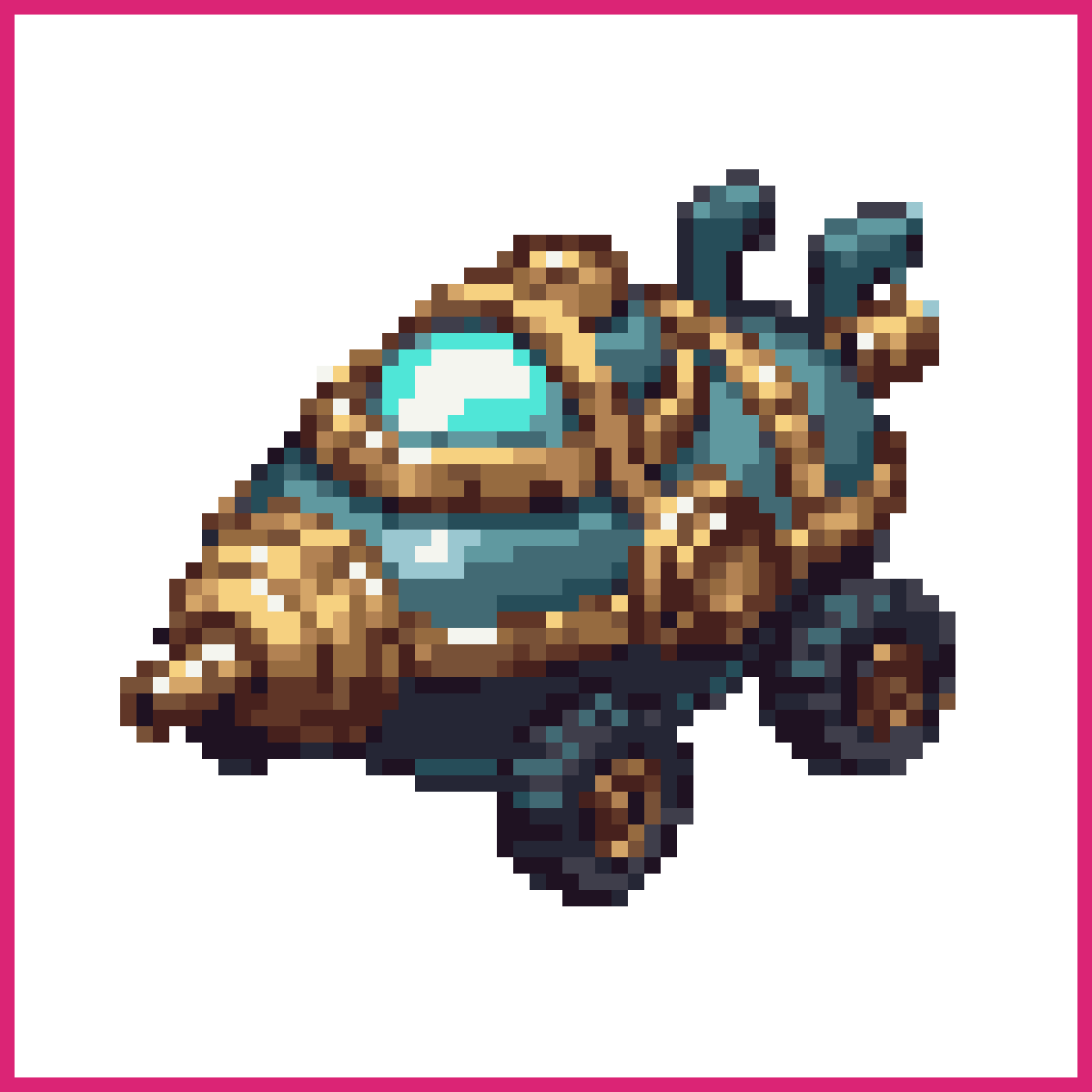 Cute Steampunk Mining Drill-Pod | Sprite-AI