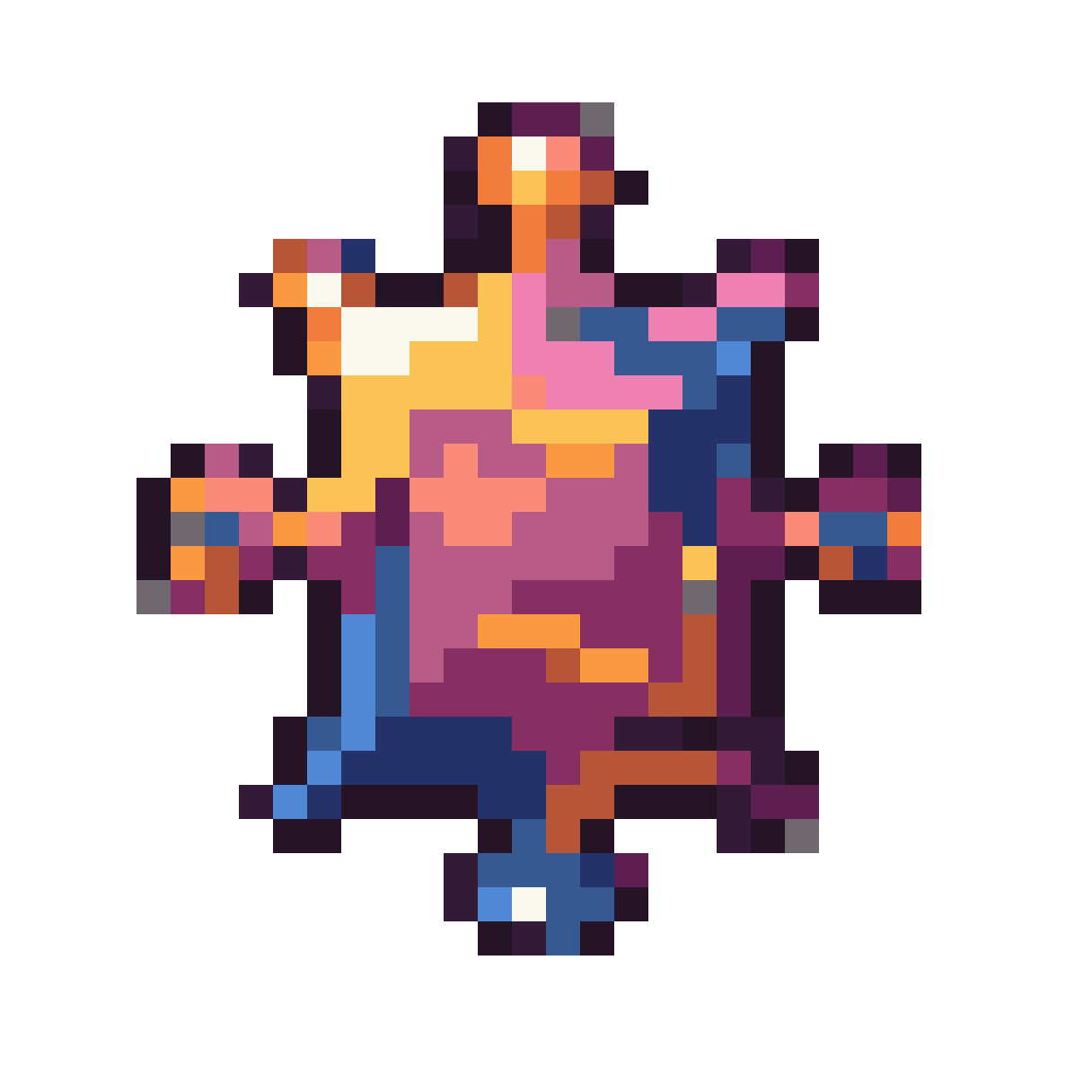 Colorful puzzle piece pixel art