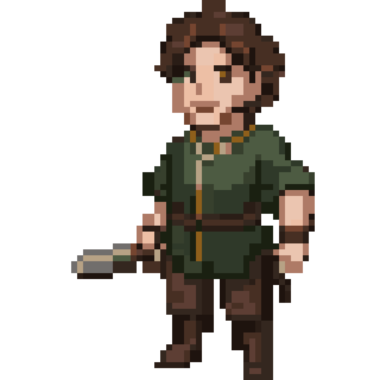 Medieval main character pixel art