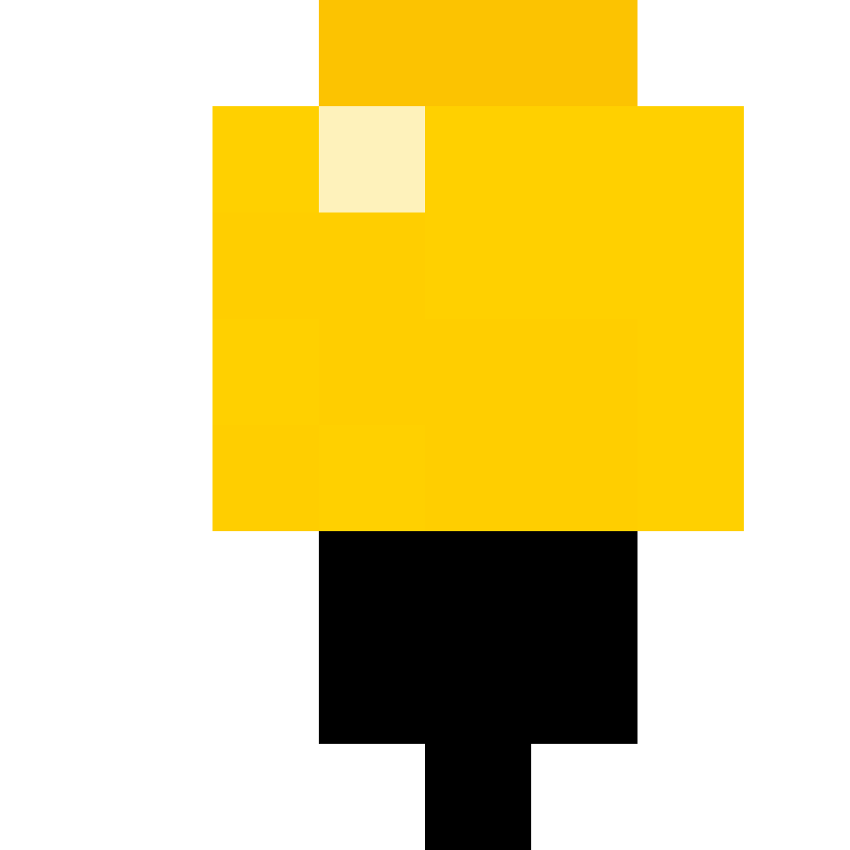 lightbulb character pixel art