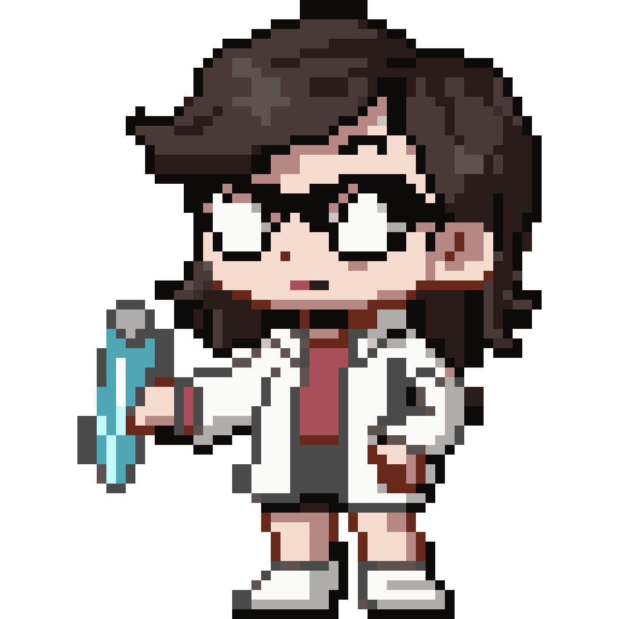 Científico con gafas pixel art