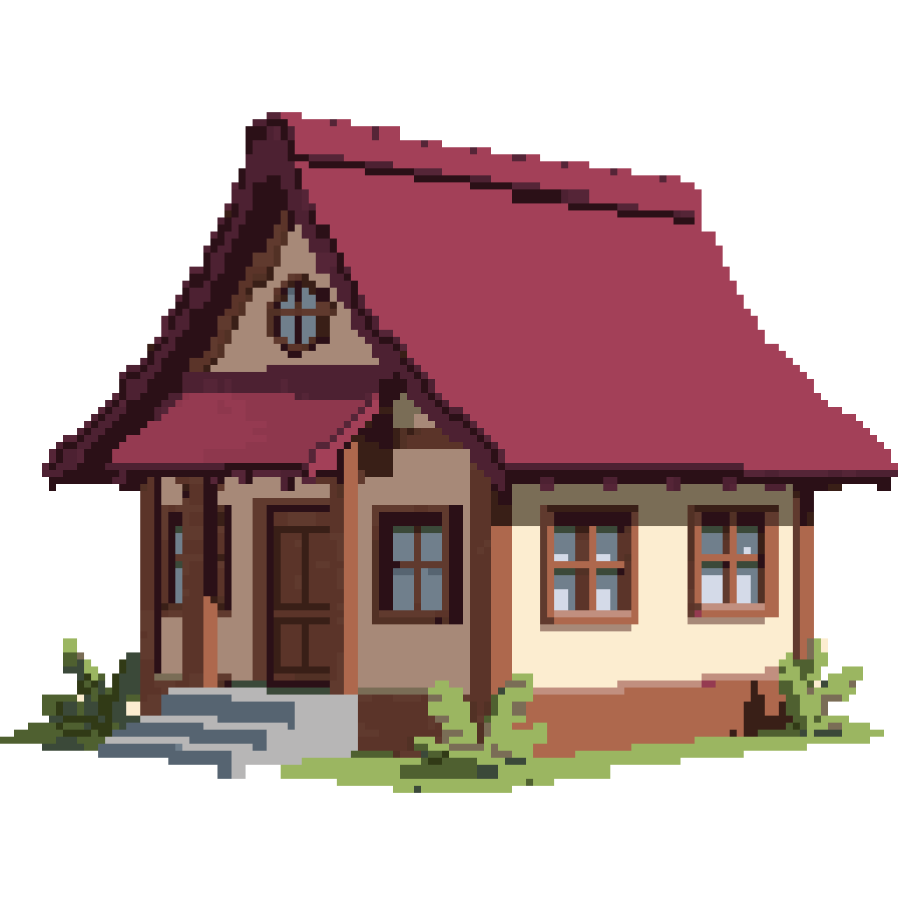Filipino province house pixel art