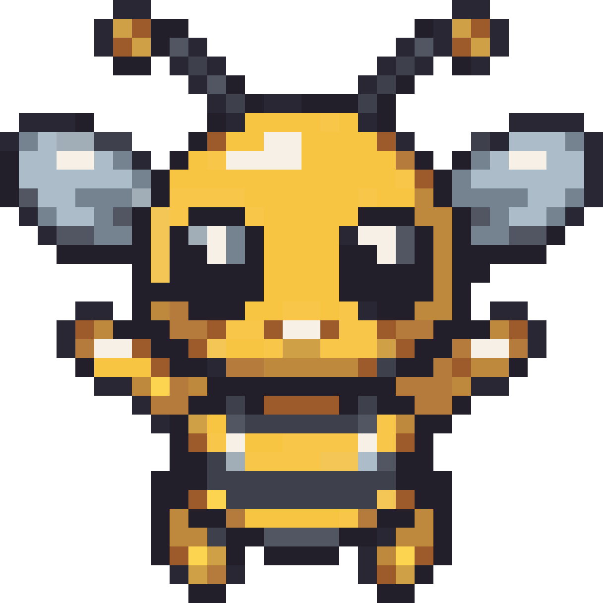 Cartoon bee pixel art