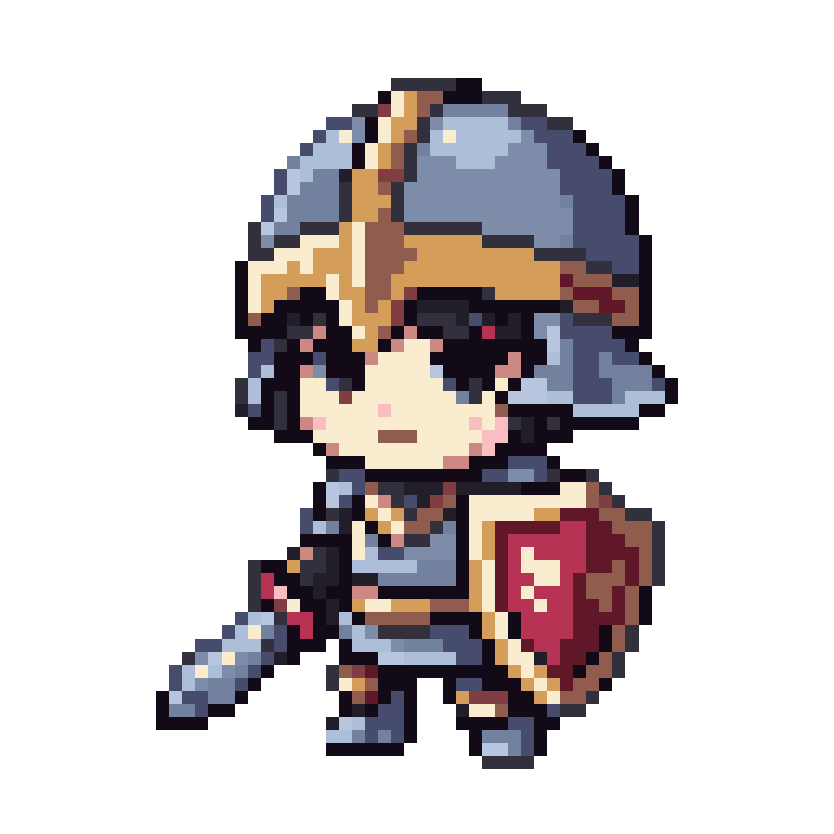Chibi knight pixel art