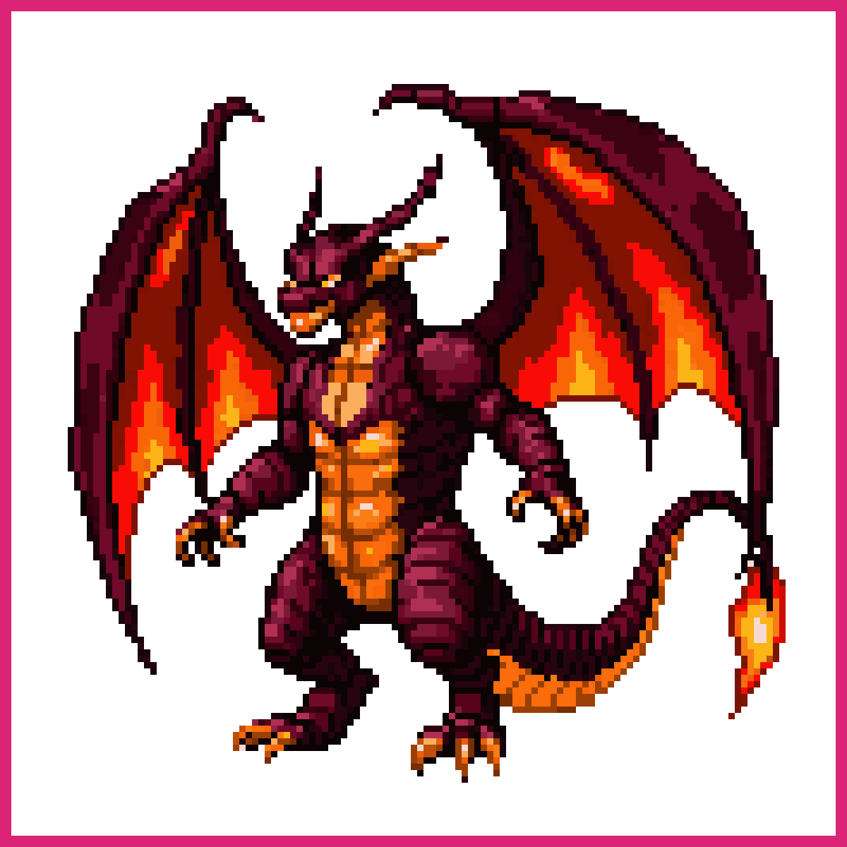 A colossal menacing crimson fire | Sprite-AI