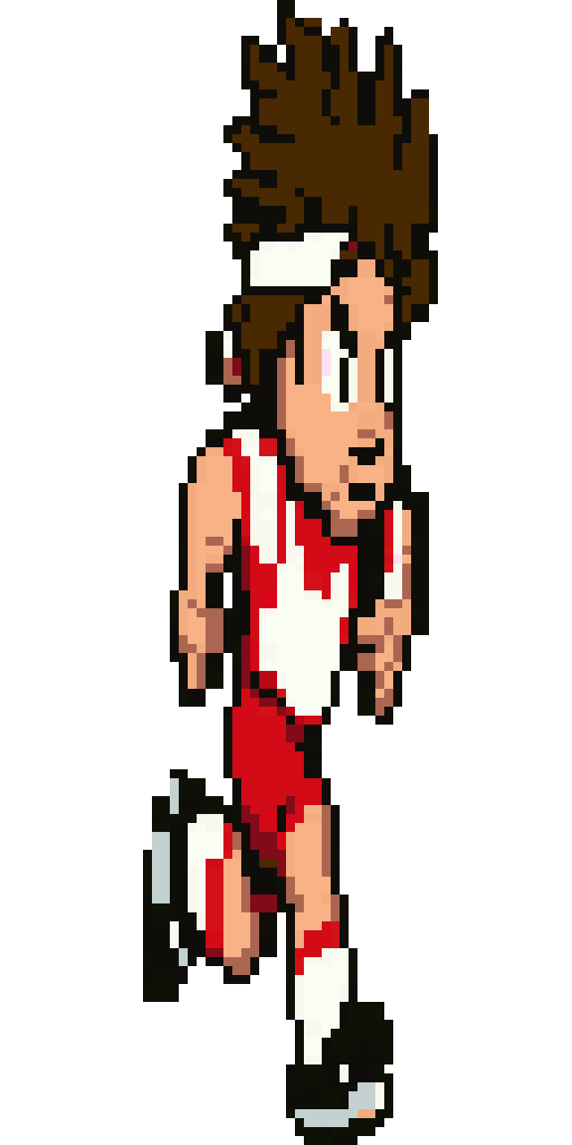 Football Player Running pixel art