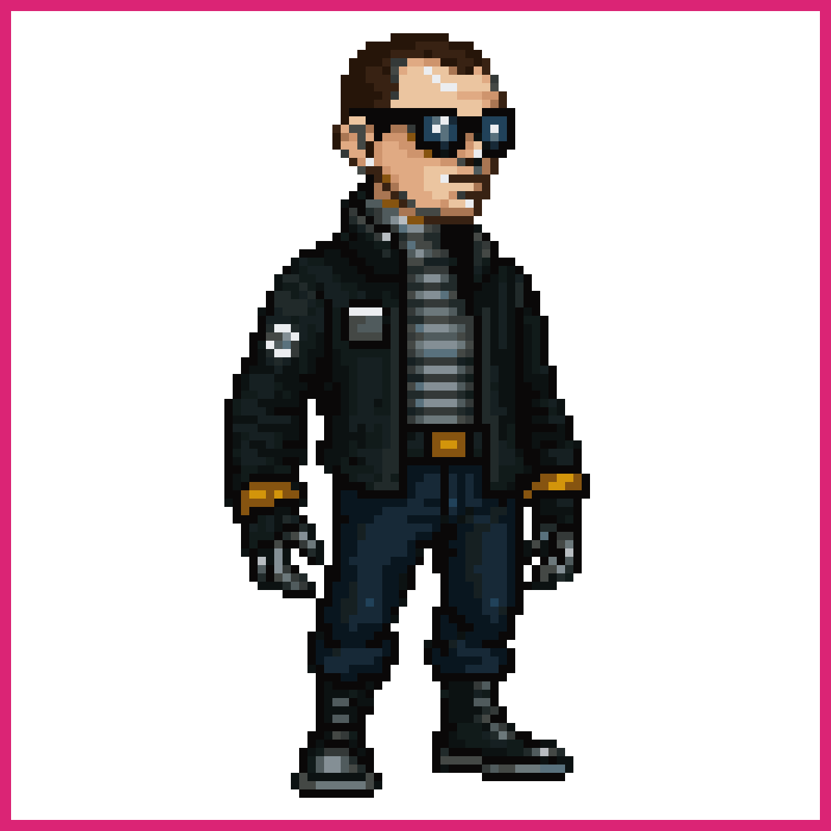 Detailed Humanoid Cyborg Assassin | Sprite-AI