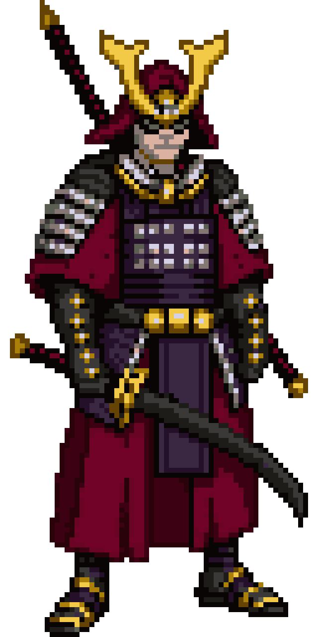 Samurai character pixel art