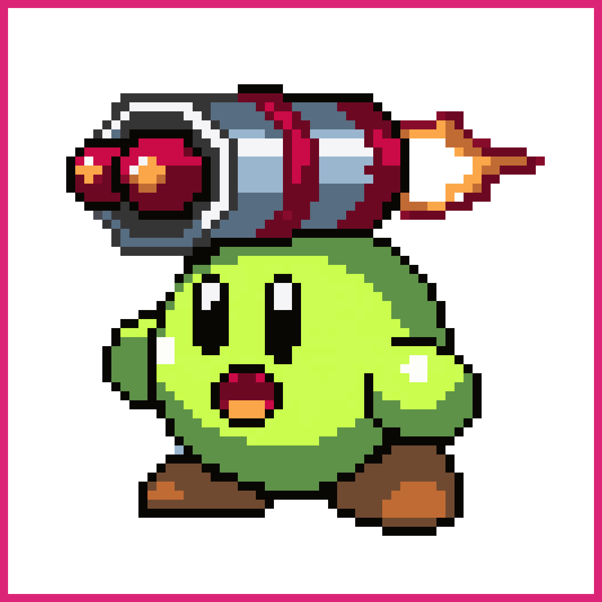 Lime-Green Character with Rocket Launcher | Sprite-AI