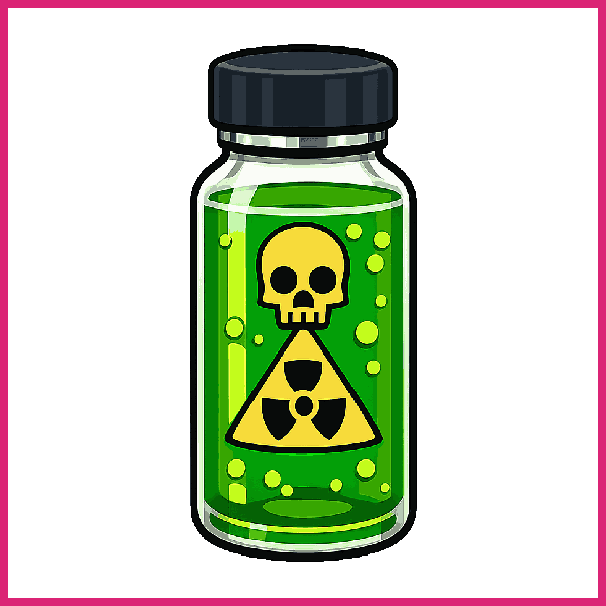 a see-through vial of toxic waste | Sprite-AI