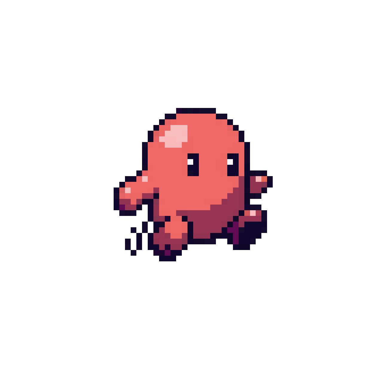 Cute blob character with small legs pixel art